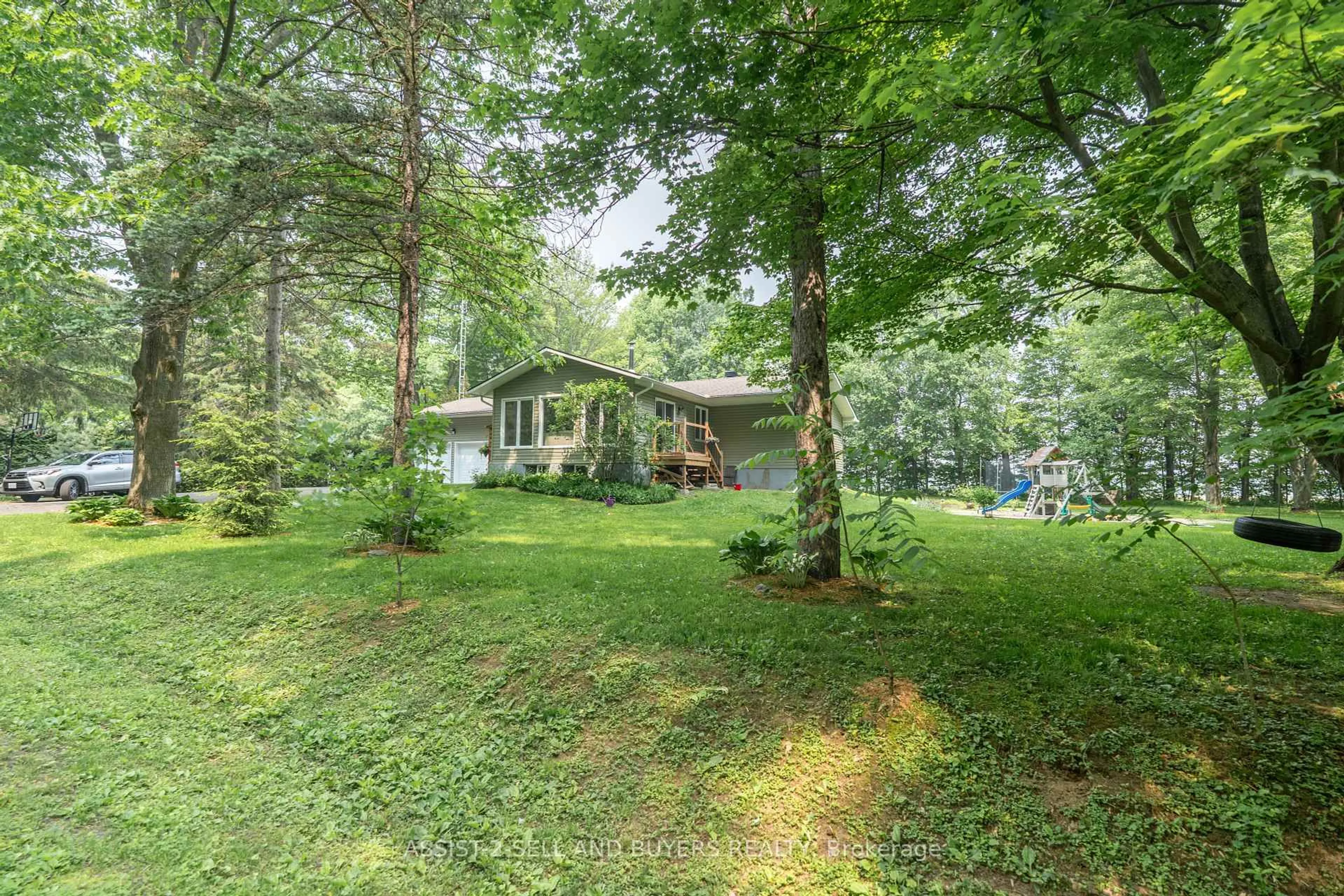 A pic from outside/outdoor area/front of a property/back of a property/a pic from drone, forest/trees view for 81 Seguinbourg Rd, The Nation Ontario K0A 1M0
