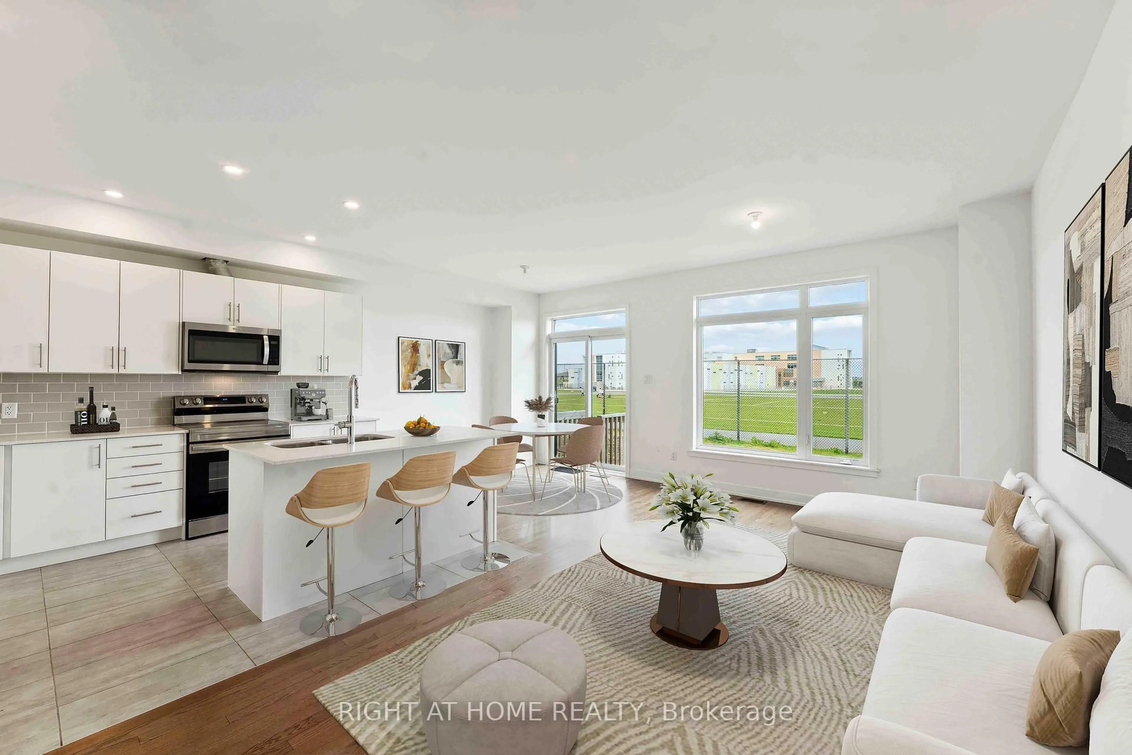 Open concept kitchen, ceramic/tile floor for 261 Finsbury Ave, Ottawa Ontario K2S 2Y2