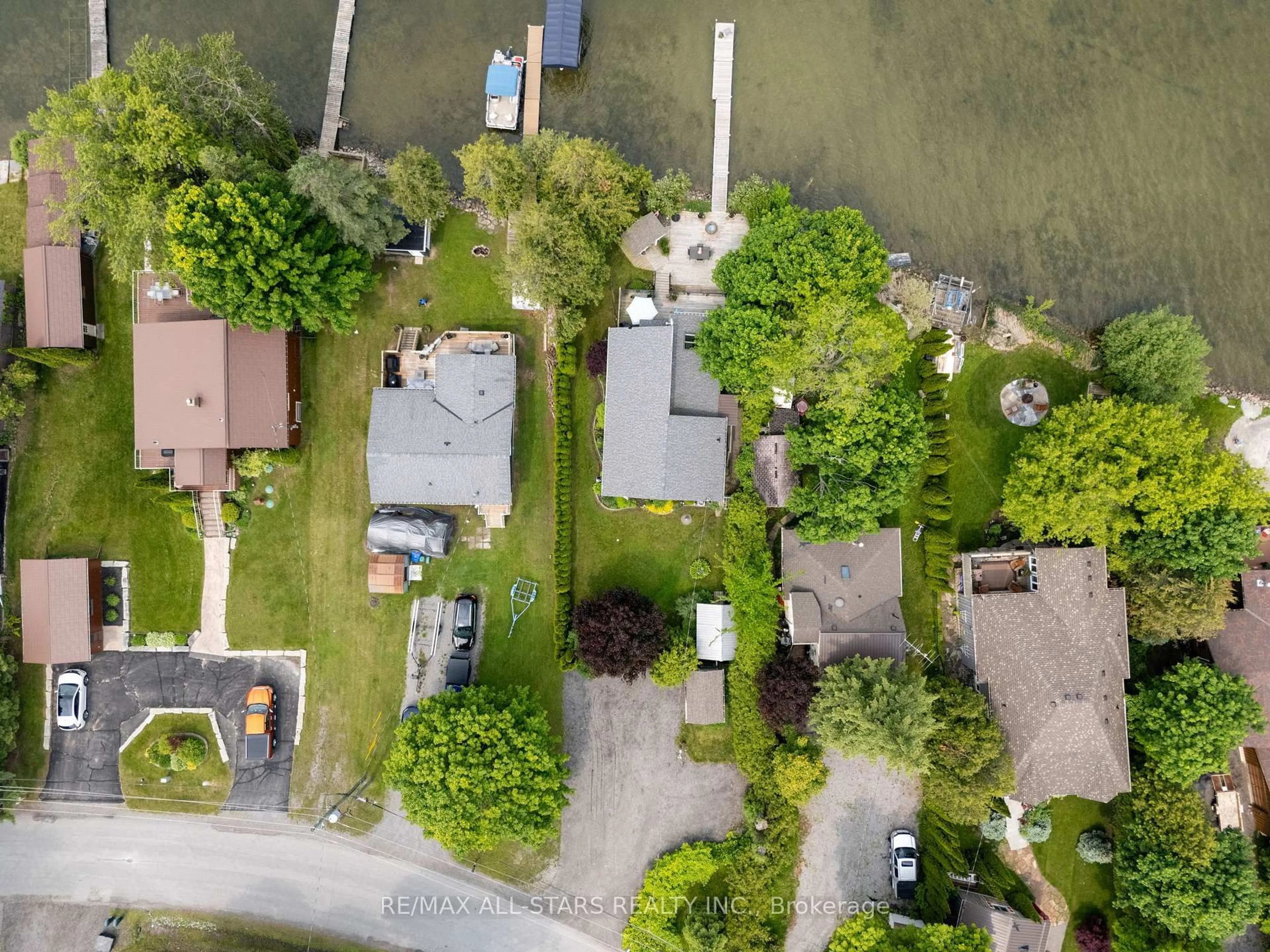 A pic from outside/outdoor area/front of a property/back of a property/a pic from drone, water/lake/river/ocean view for 55 McGill Dr, Kawartha Lakes Ontario L0B 1K0
