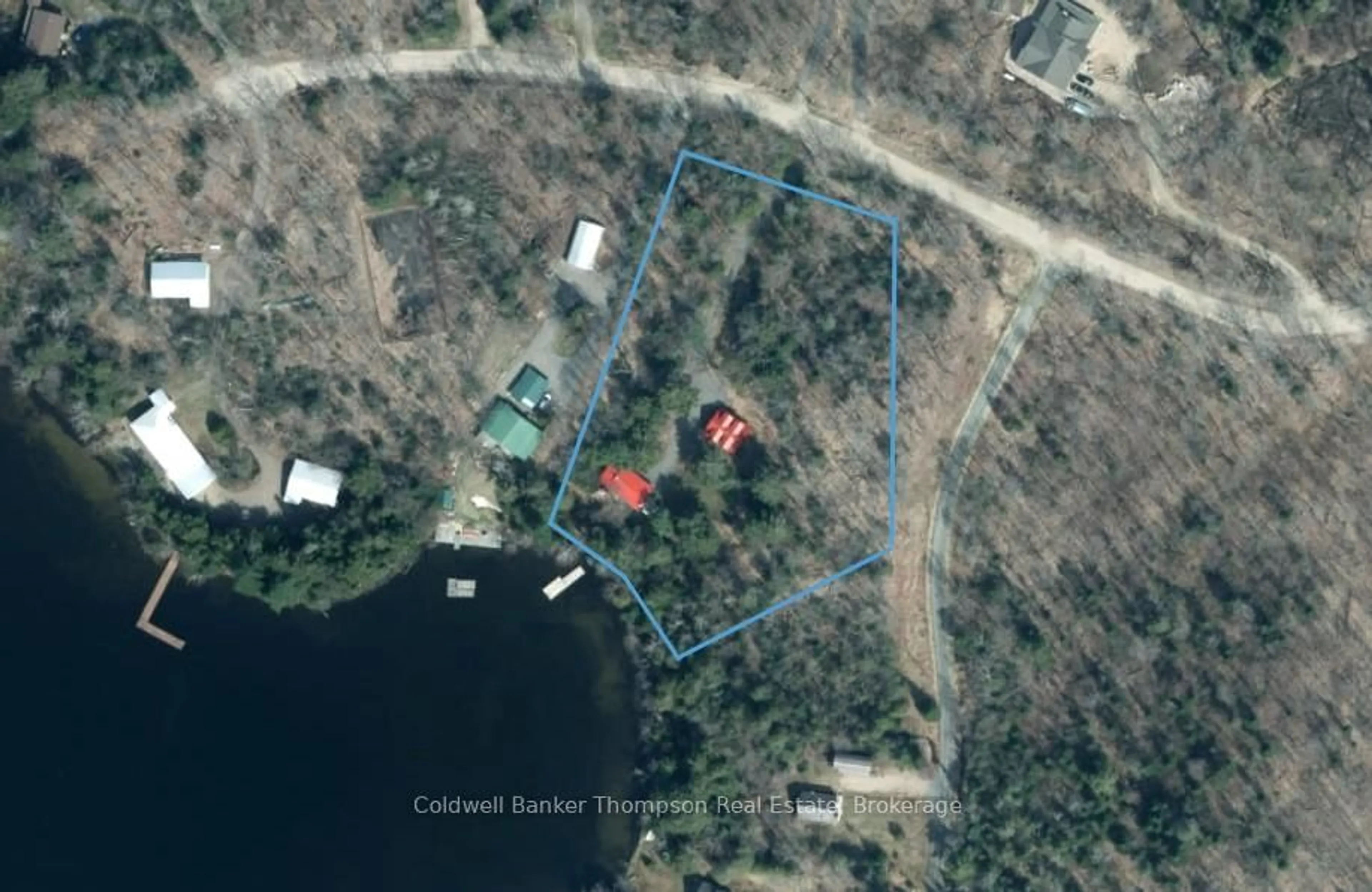 A pic from outside/outdoor area/front of a property/back of a property/a pic from drone, water/lake/river/ocean view for 219 Hawthorne Dr, Machar Ontario P0A 1X0