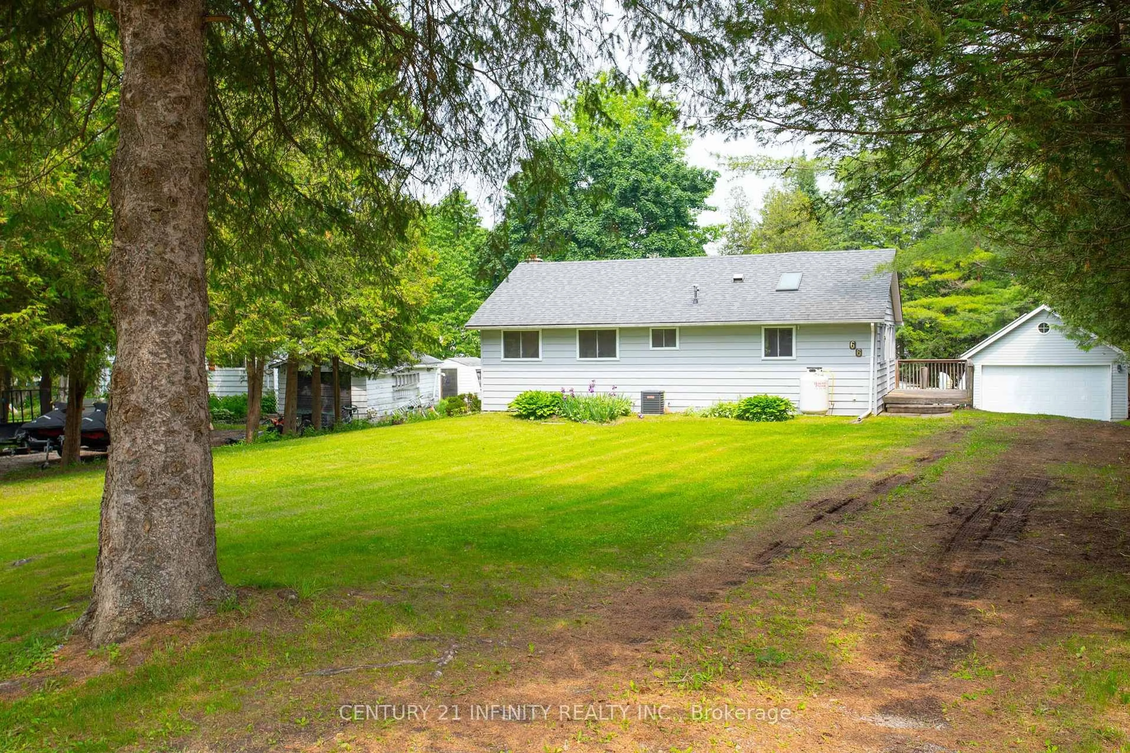 A pic from outside/outdoor area/front of a property/back of a property/a pic from drone, unknown for 66 Cowans Cres, Kawartha Lakes Ontario K0L 2W0