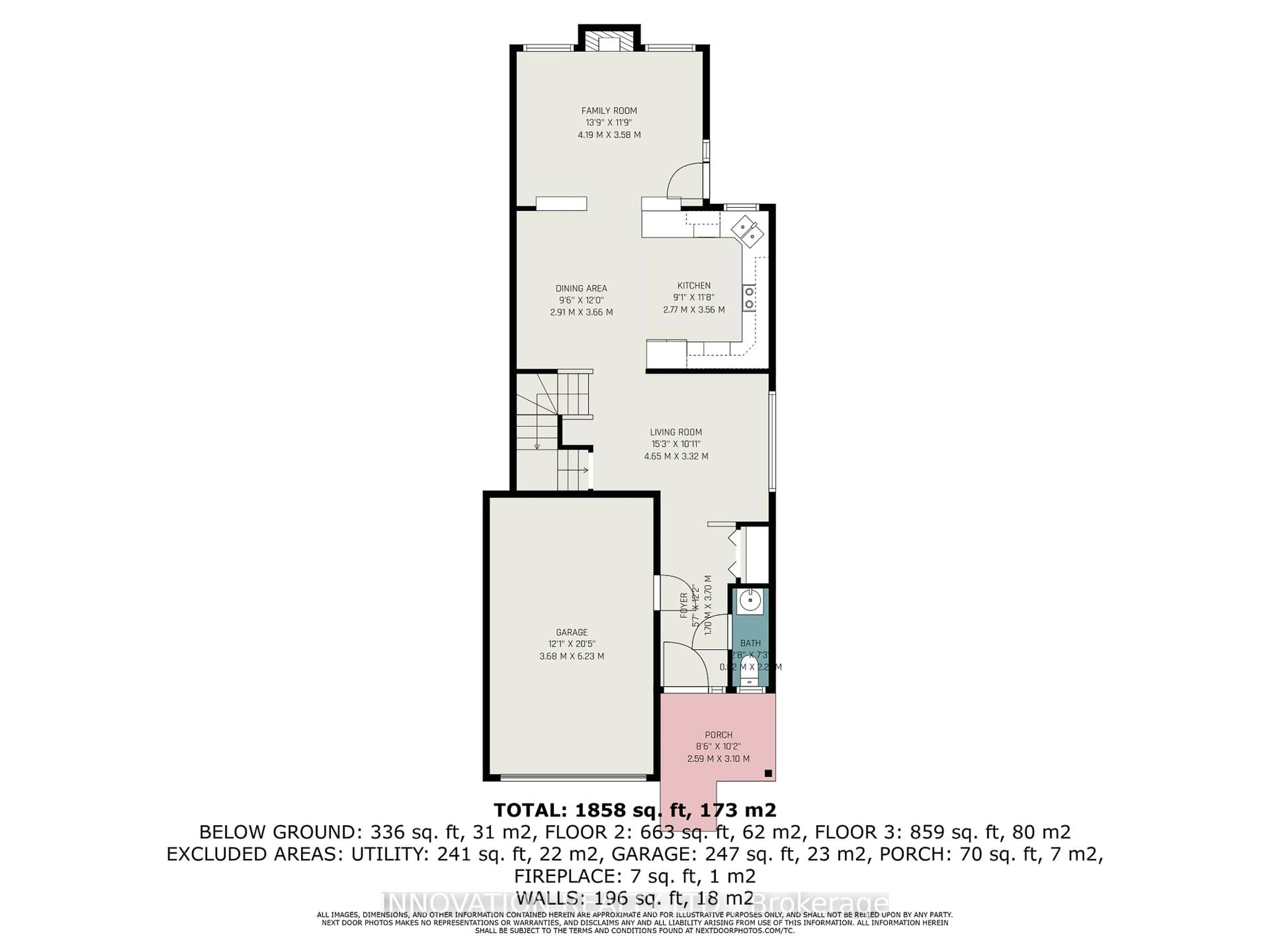 Floor plan for 47 Alameda Way, Ottawa Ontario K2J 5B3