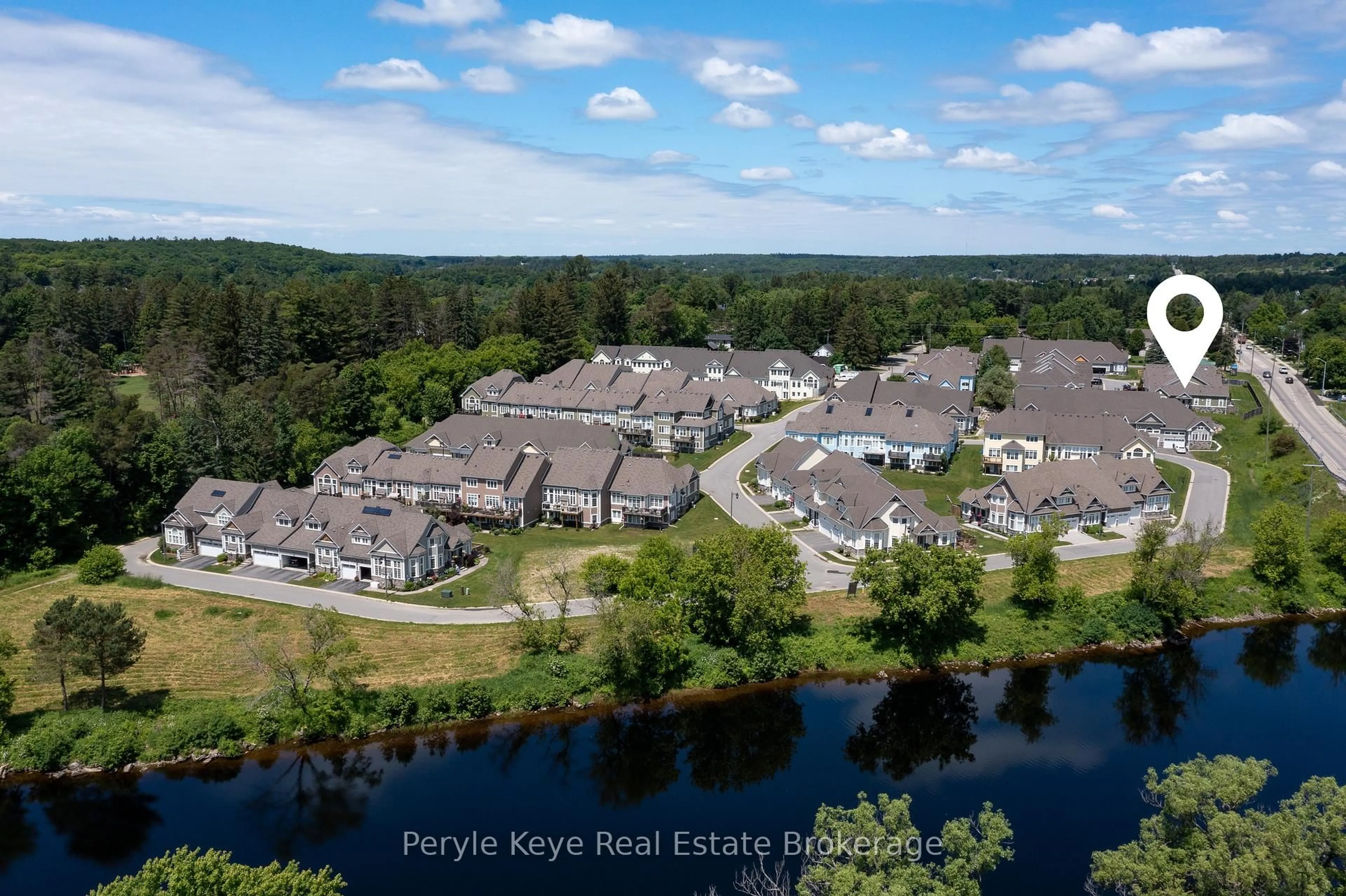A pic from outside/outdoor area/front of a property/back of a property/a pic from drone, water/lake/river/ocean view for 30 Durham Rd, Bracebridge Ontario P1L 0B7