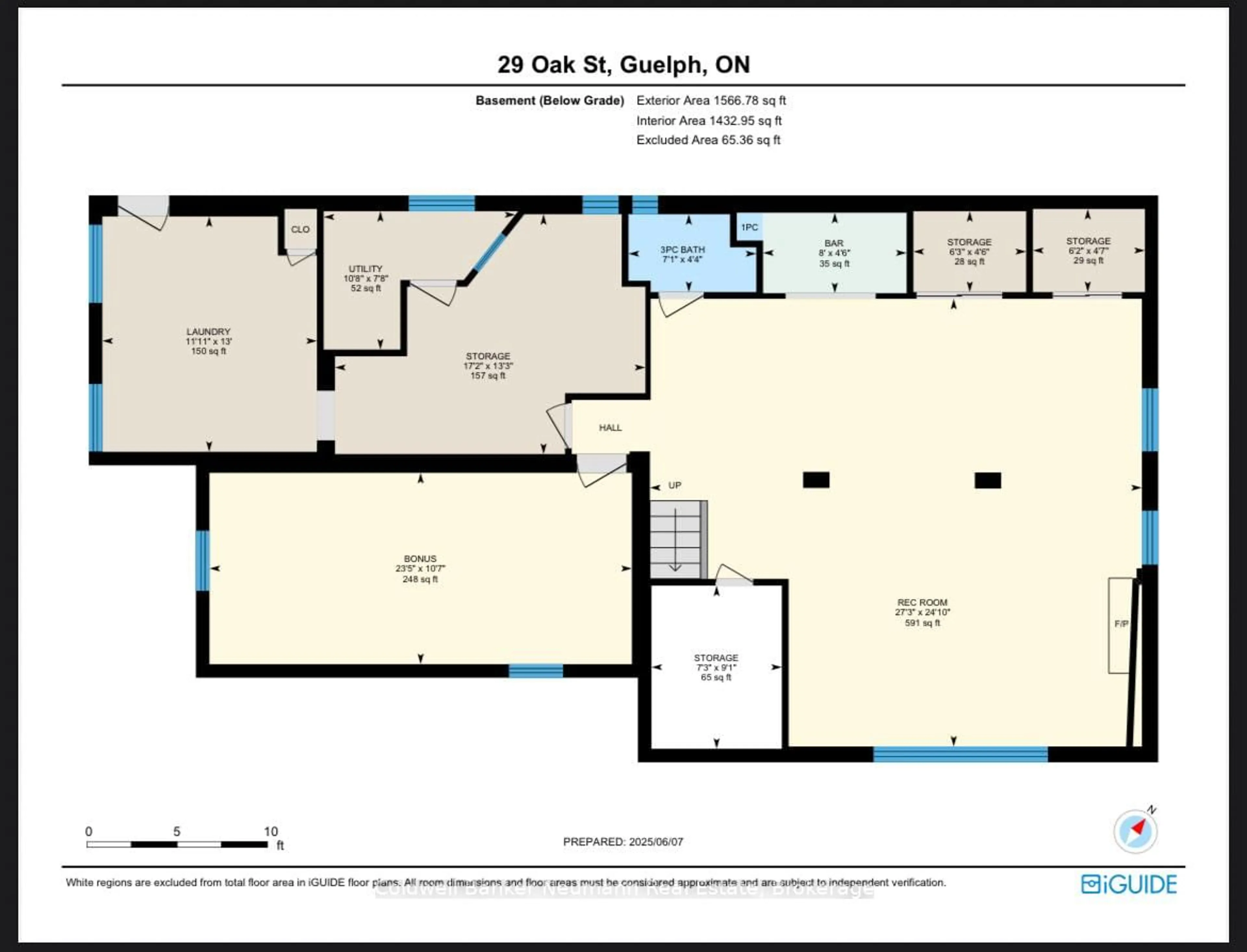 Floor plan for 29 Oak St, Guelph Ontario N1G 2N1