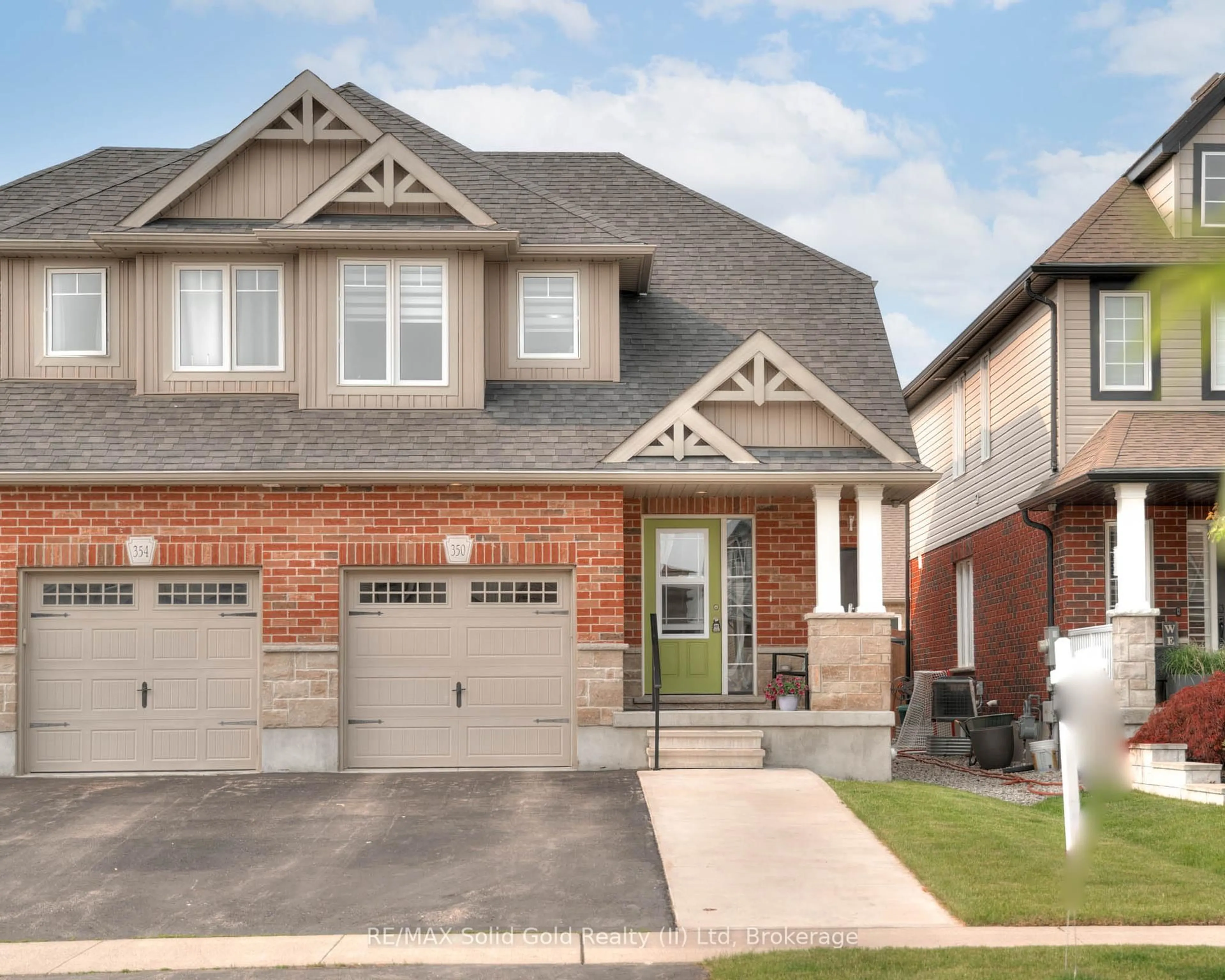 Home with brick exterior material, street for 350 Finoro Cres, Woolwich Ontario N3B 0C3