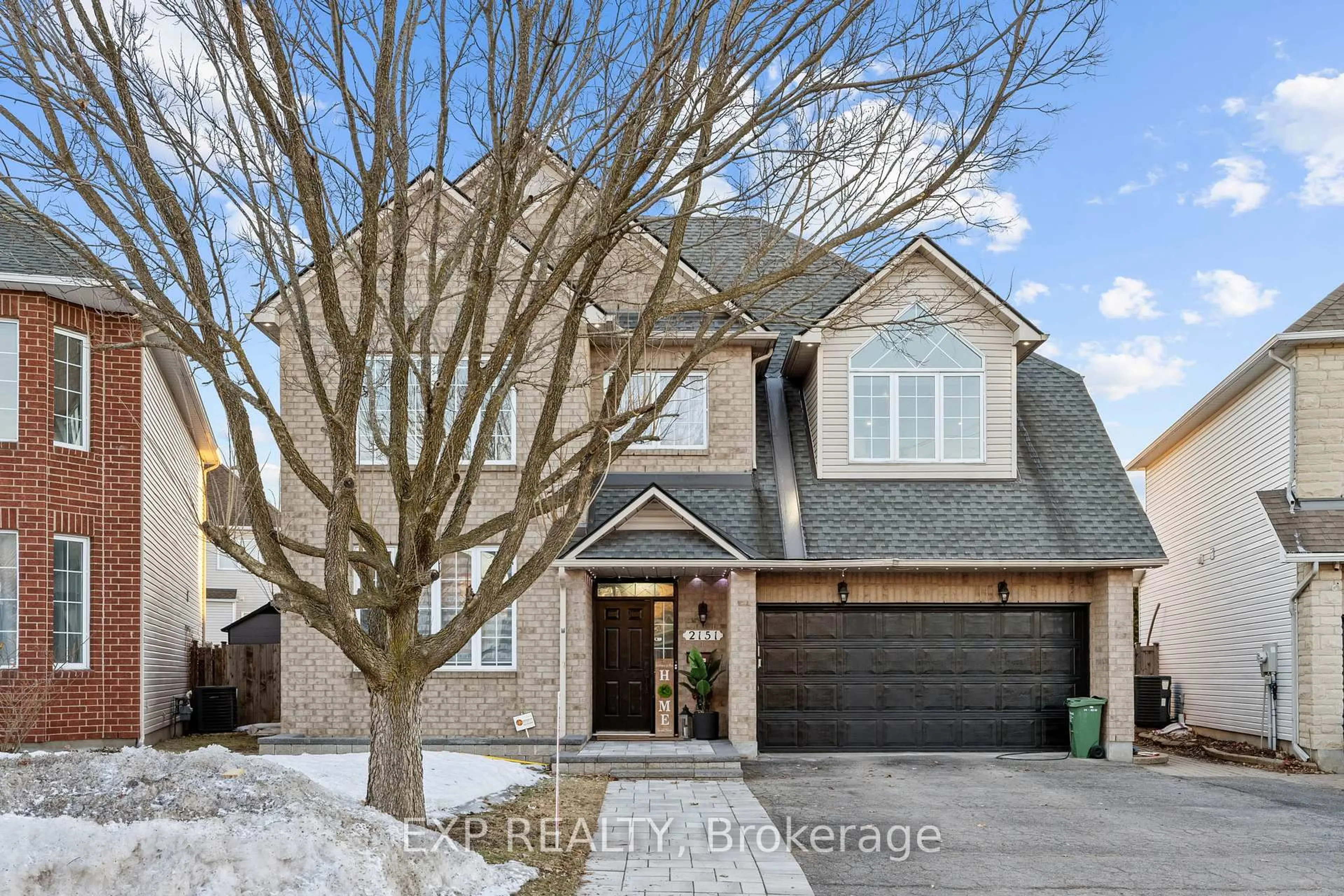 Home with brick exterior material, street for 2151 Avebury Dr, Orleans Ontario K4A 4G7