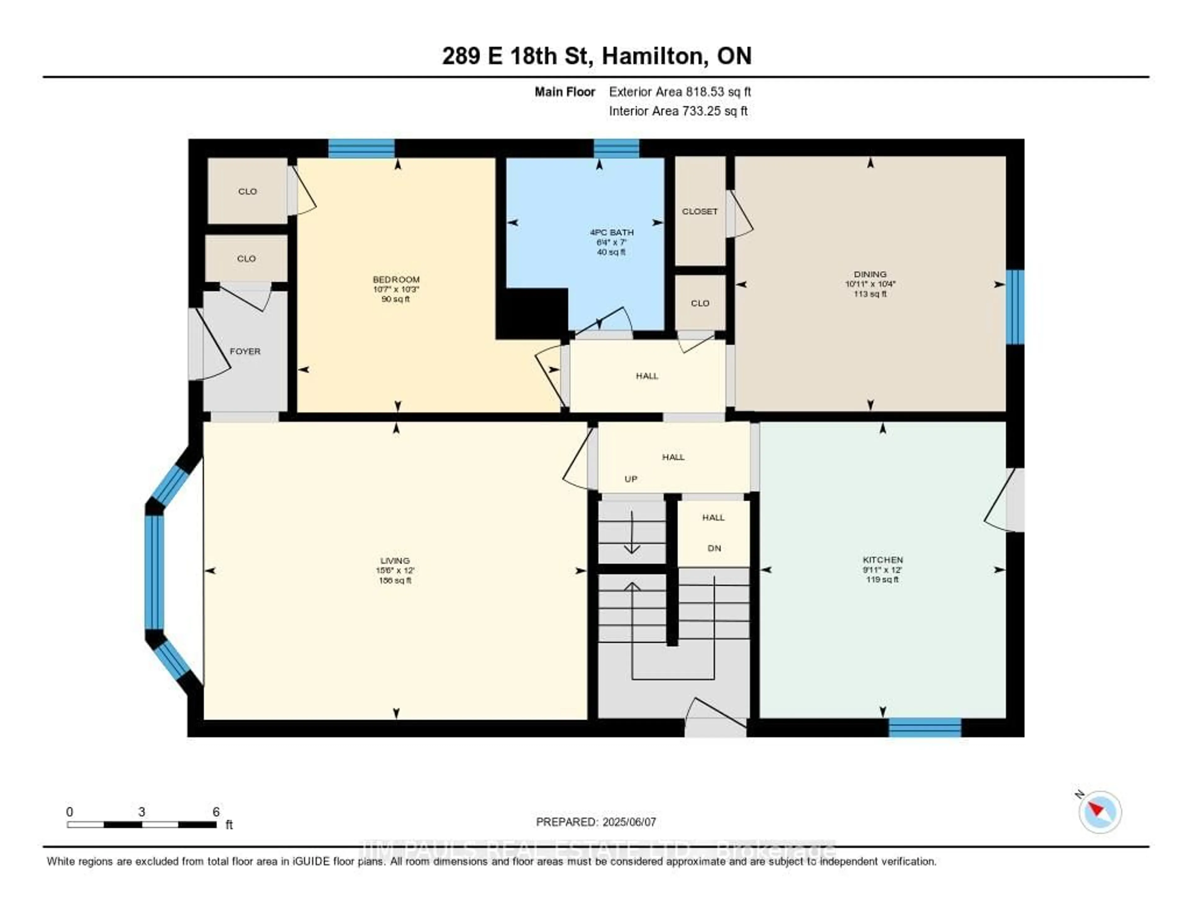 Floor plan for 289 East 18th St, Hamilton Ontario L9A 4P5