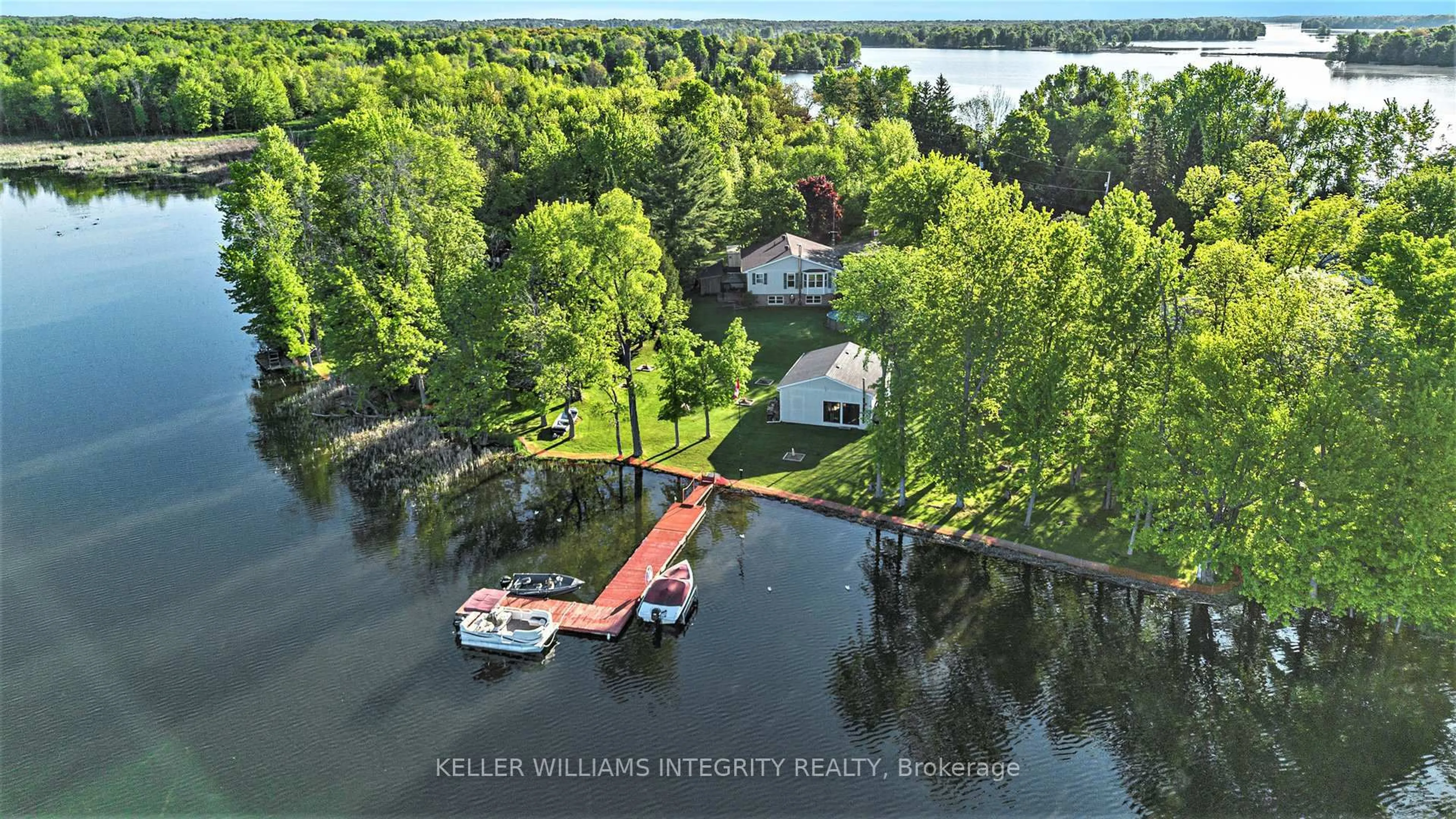 A pic from outside/outdoor area/front of a property/back of a property/a pic from drone, water/lake/river/ocean view for 103 Mcveety Rd, Perth Ontario K7H 3C7