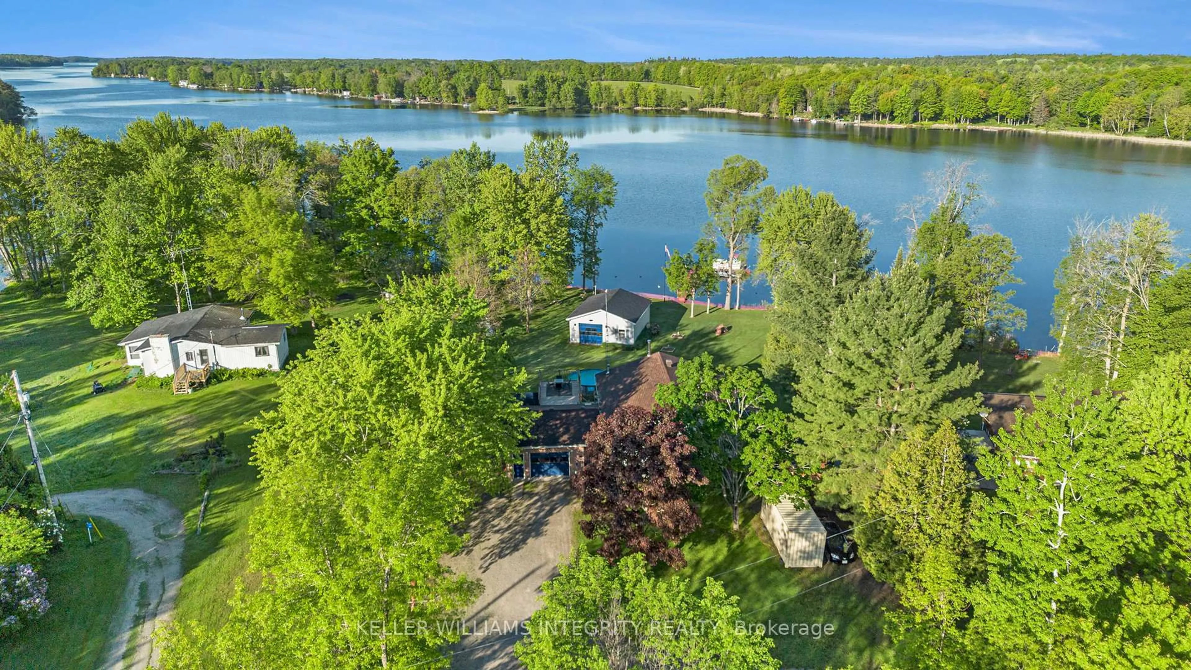A pic from outside/outdoor area/front of a property/back of a property/a pic from drone, water/lake/river/ocean view for 103 Mcveety Rd, Perth Ontario K7H 3C7