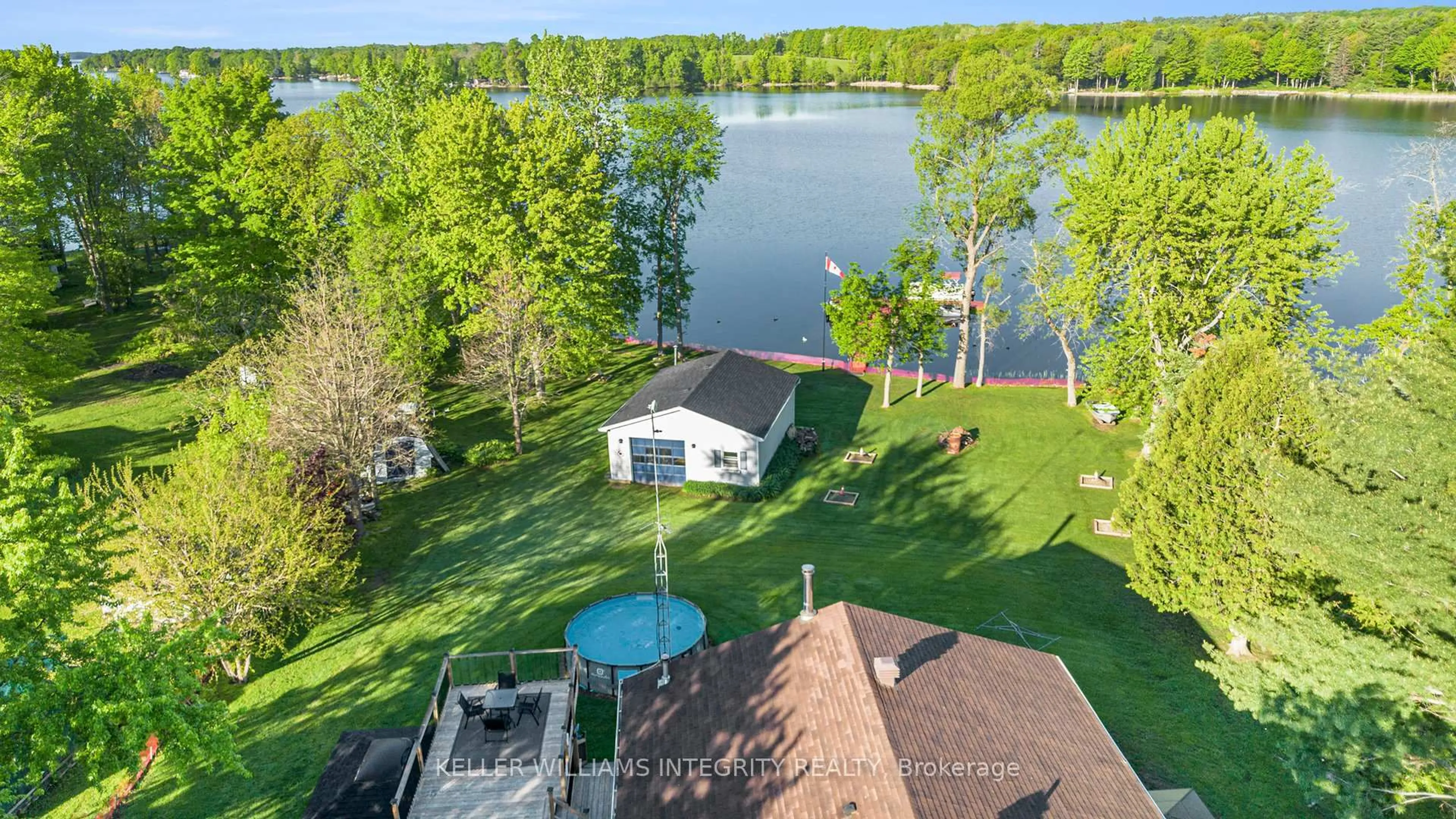 A pic from outside/outdoor area/front of a property/back of a property/a pic from drone, water/lake/river/ocean view for 103 Mcveety Rd, Perth Ontario K7H 3C7