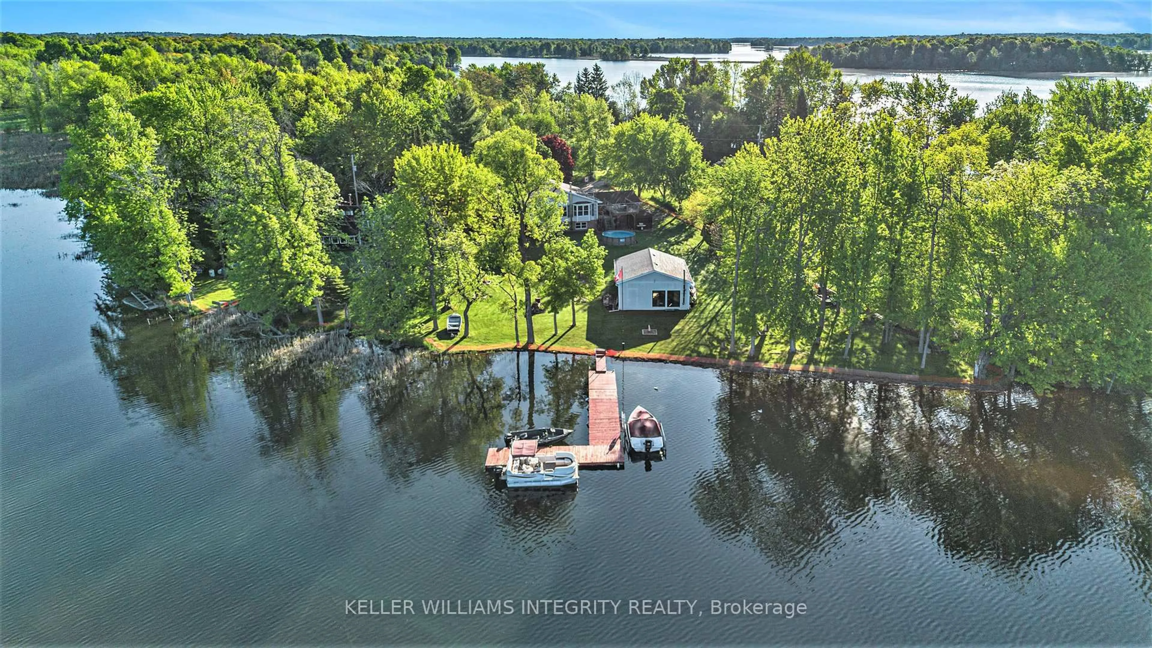 A pic from outside/outdoor area/front of a property/back of a property/a pic from drone, water/lake/river/ocean view for 103 Mcveety Rd, Perth Ontario K7H 3C7
