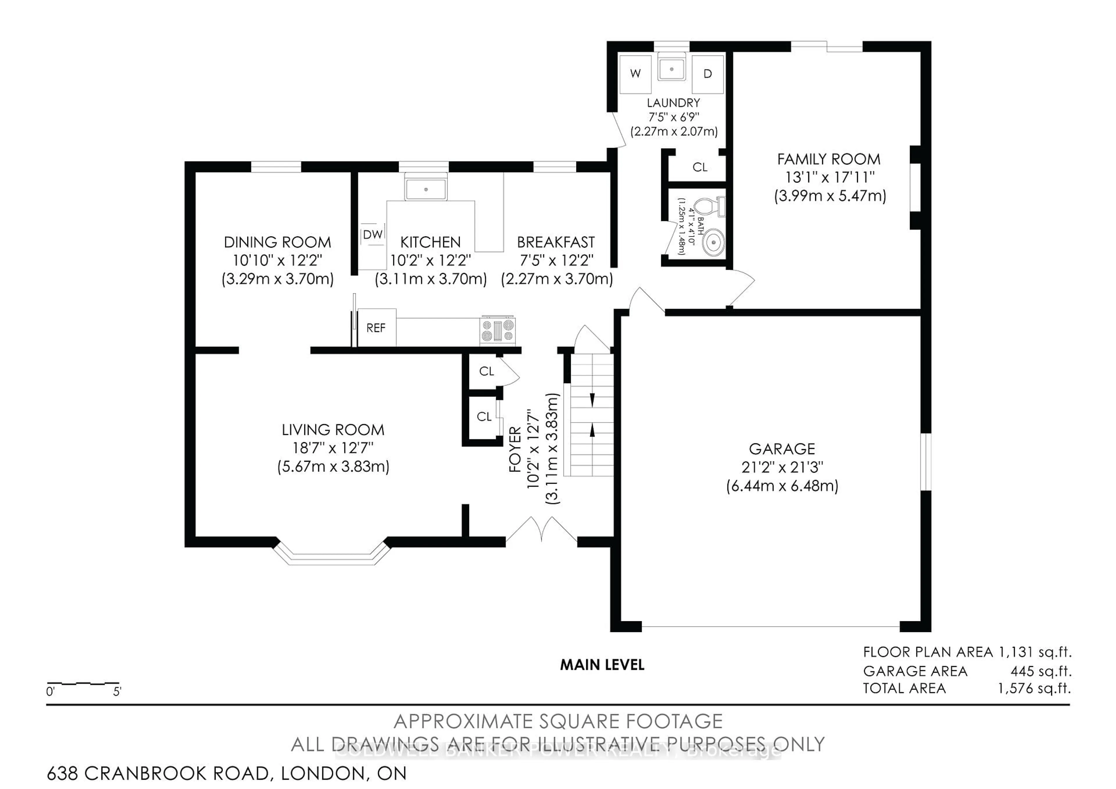 Floor plan for 638 Cranbrook Rd, London South Ontario N6K 1W6