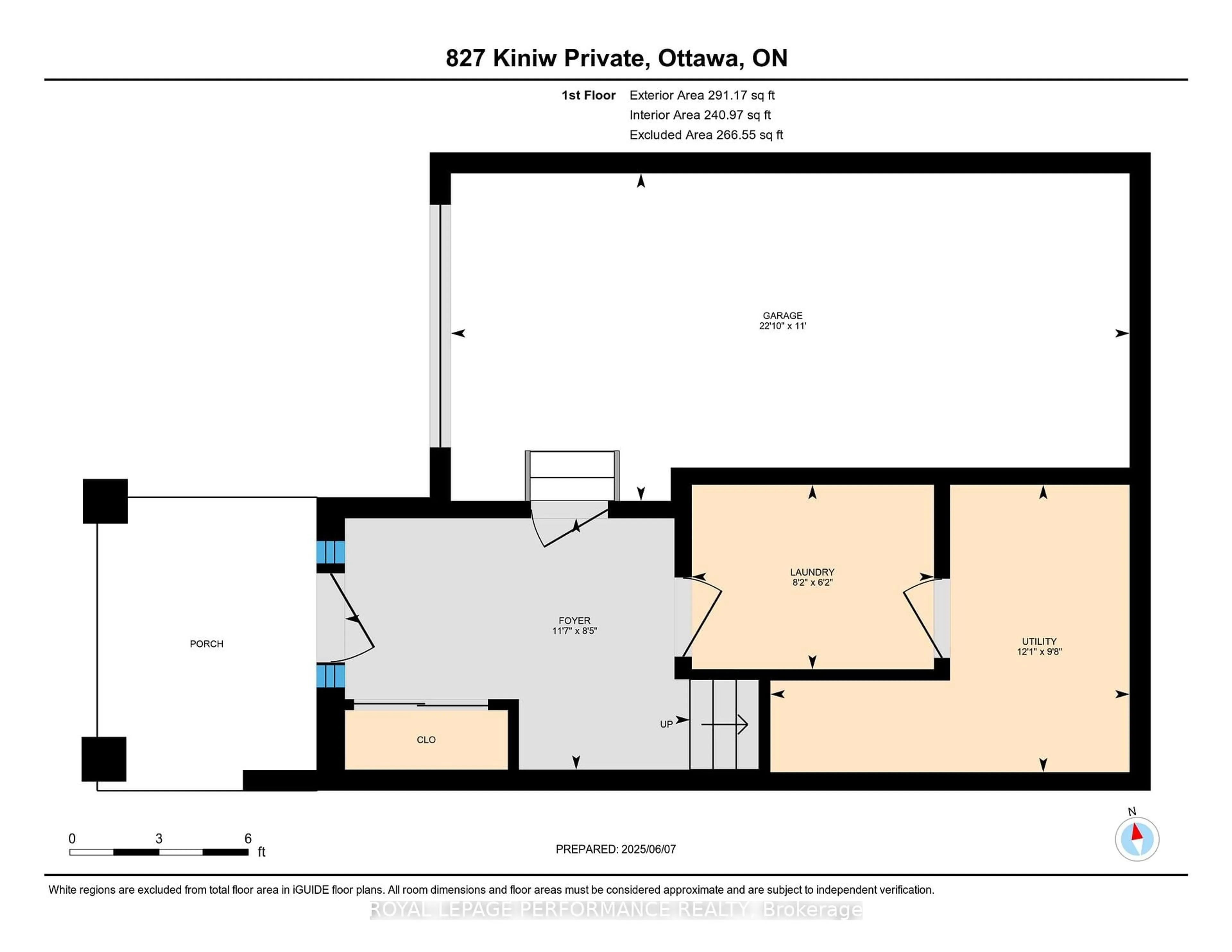 Floor plan for 827 Kiniw Private, Ottawa Ontario K1K 5A3