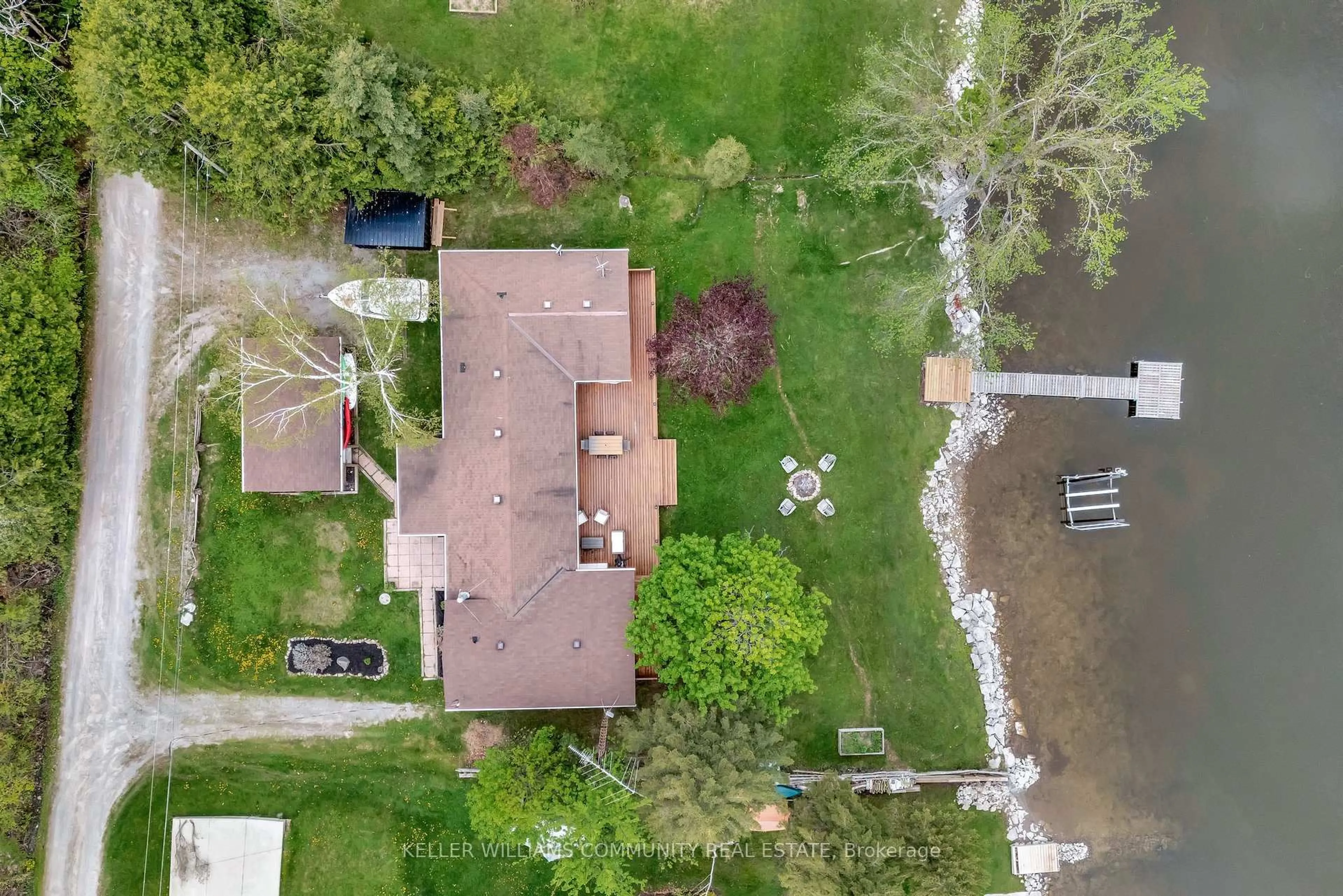 A pic from outside/outdoor area/front of a property/back of a property/a pic from drone, water/lake/river/ocean view for 4 Jackson Rd, Trent Hills Ontario K0L 1Y0