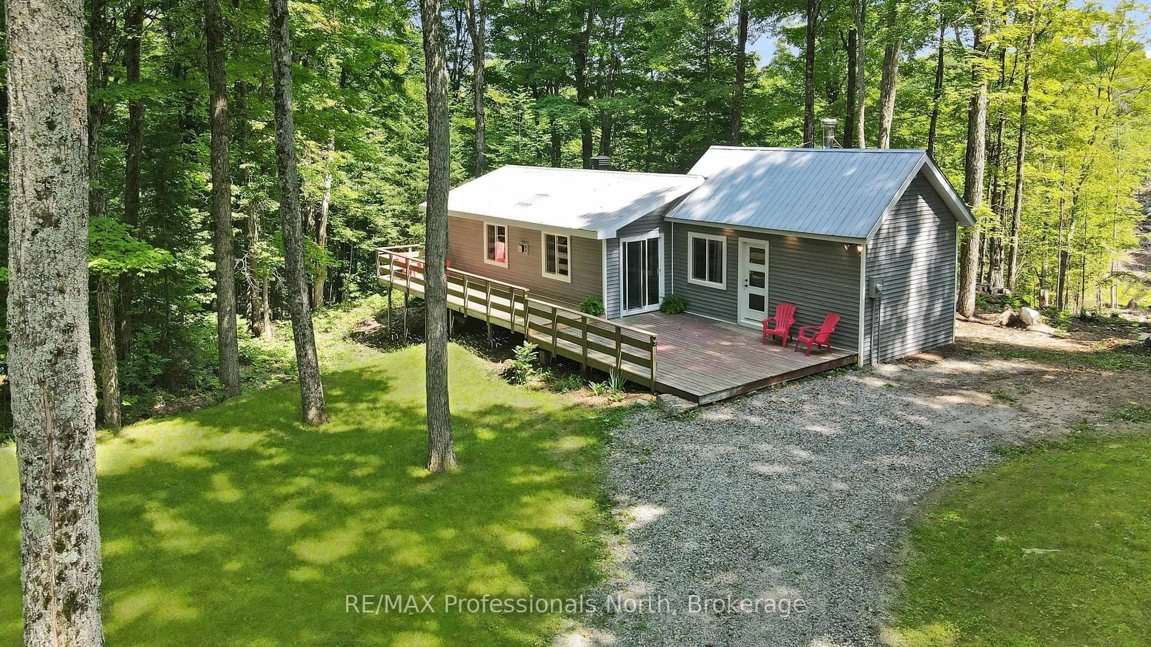 A pic from outside/outdoor area/front of a property/back of a property/a pic from drone, unknown for 1534 Salerno Lake Rd, Highlands East Ontario K0M 1X0