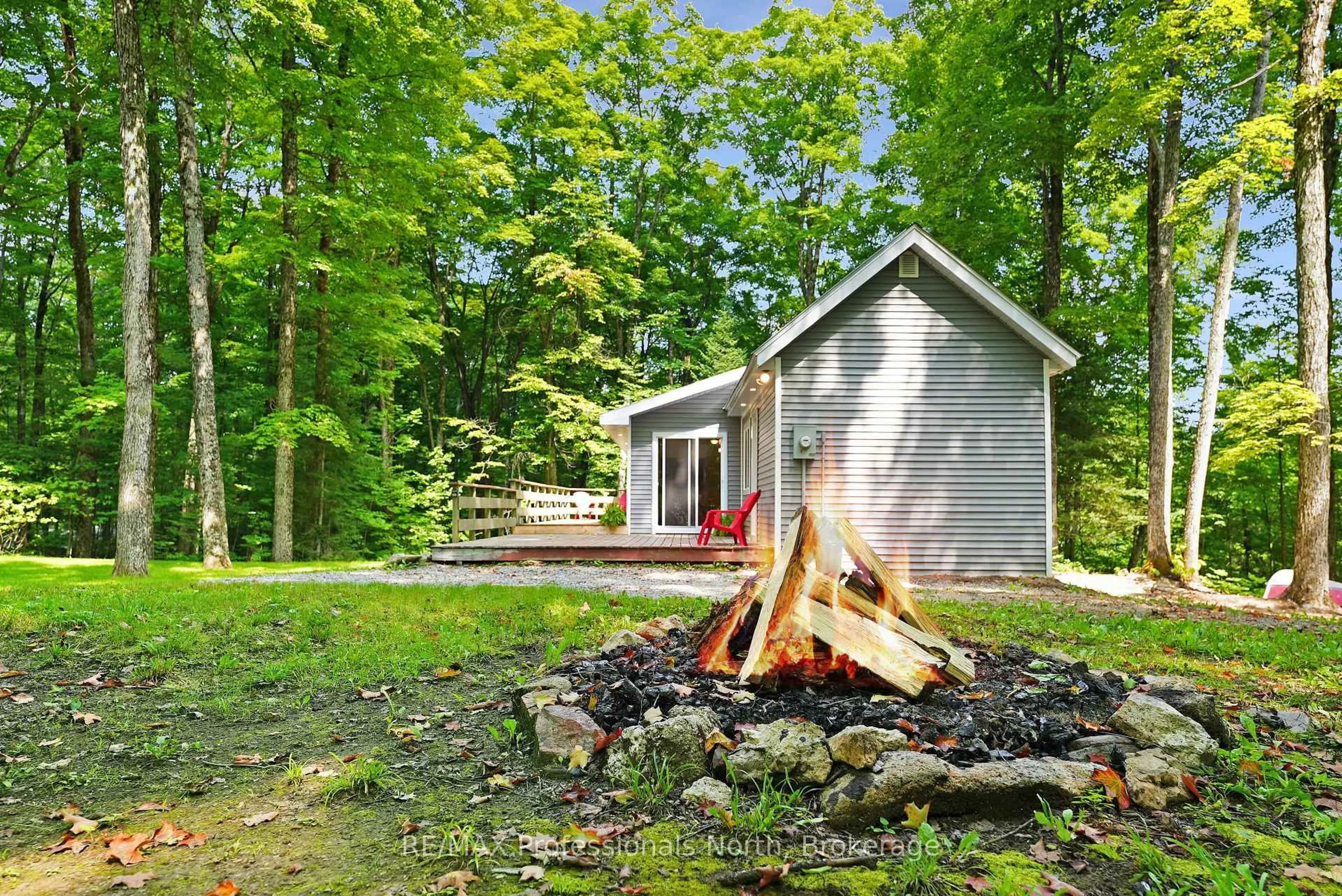 Patio, forest/trees view for 1534 Salerno Lake Rd, Highlands East Ontario K0M 1X0