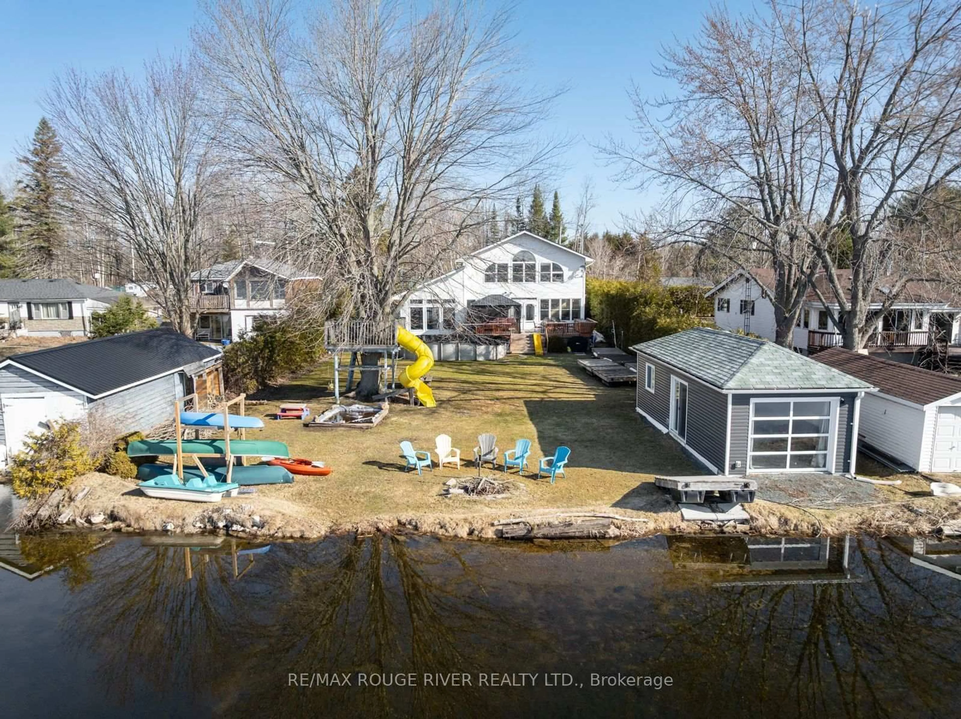 A pic from outside/outdoor area/front of a property/back of a property/a pic from drone, water/lake/river/ocean view for 1551 I Reynolds Rd, Trent Hills Ontario K0L 1L0
