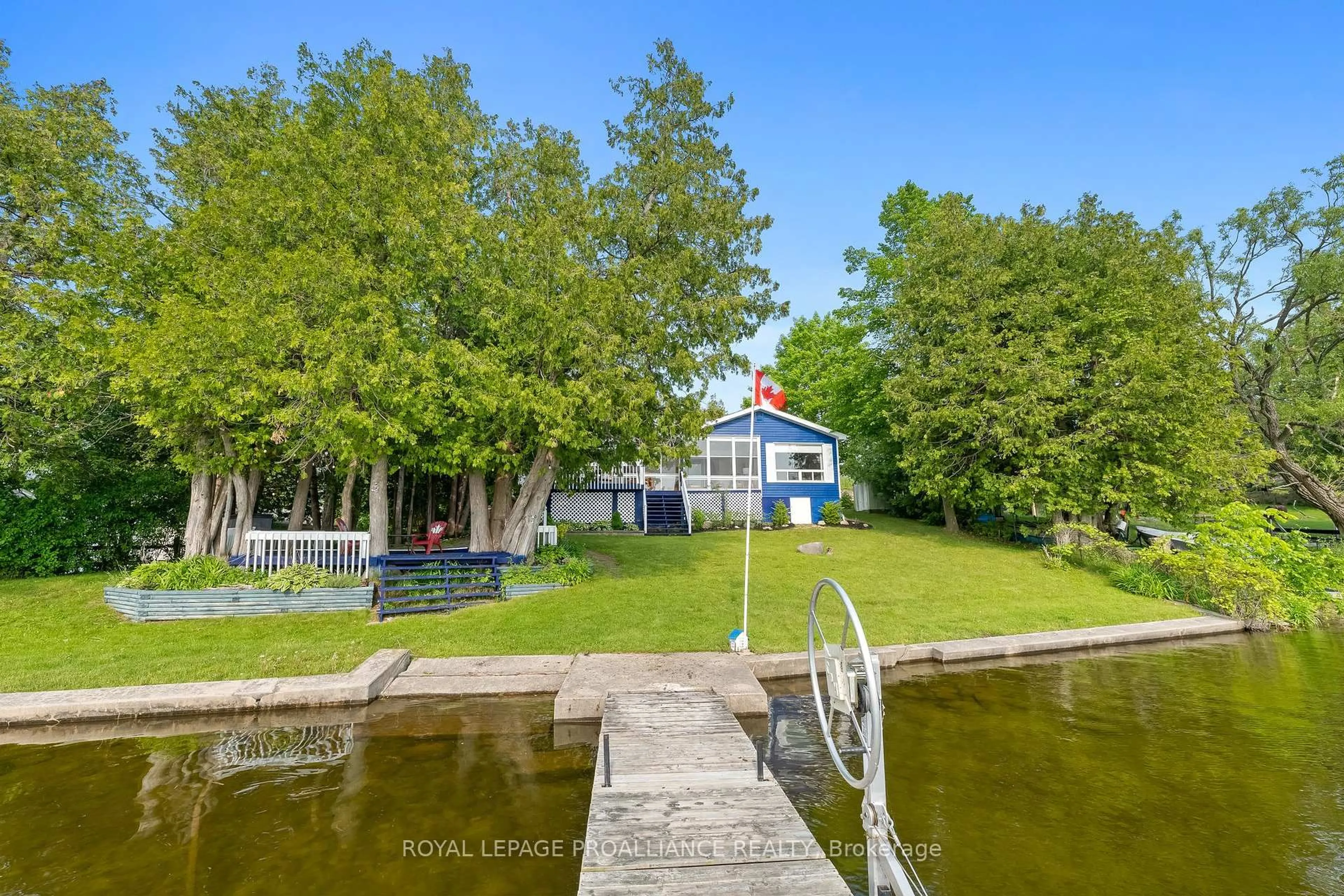 A pic from outside/outdoor area/front of a property/back of a property/a pic from drone, water/lake/river/ocean view for 255 Muskie Mile Lane, Trent Hills Ontario K0K 1Z0