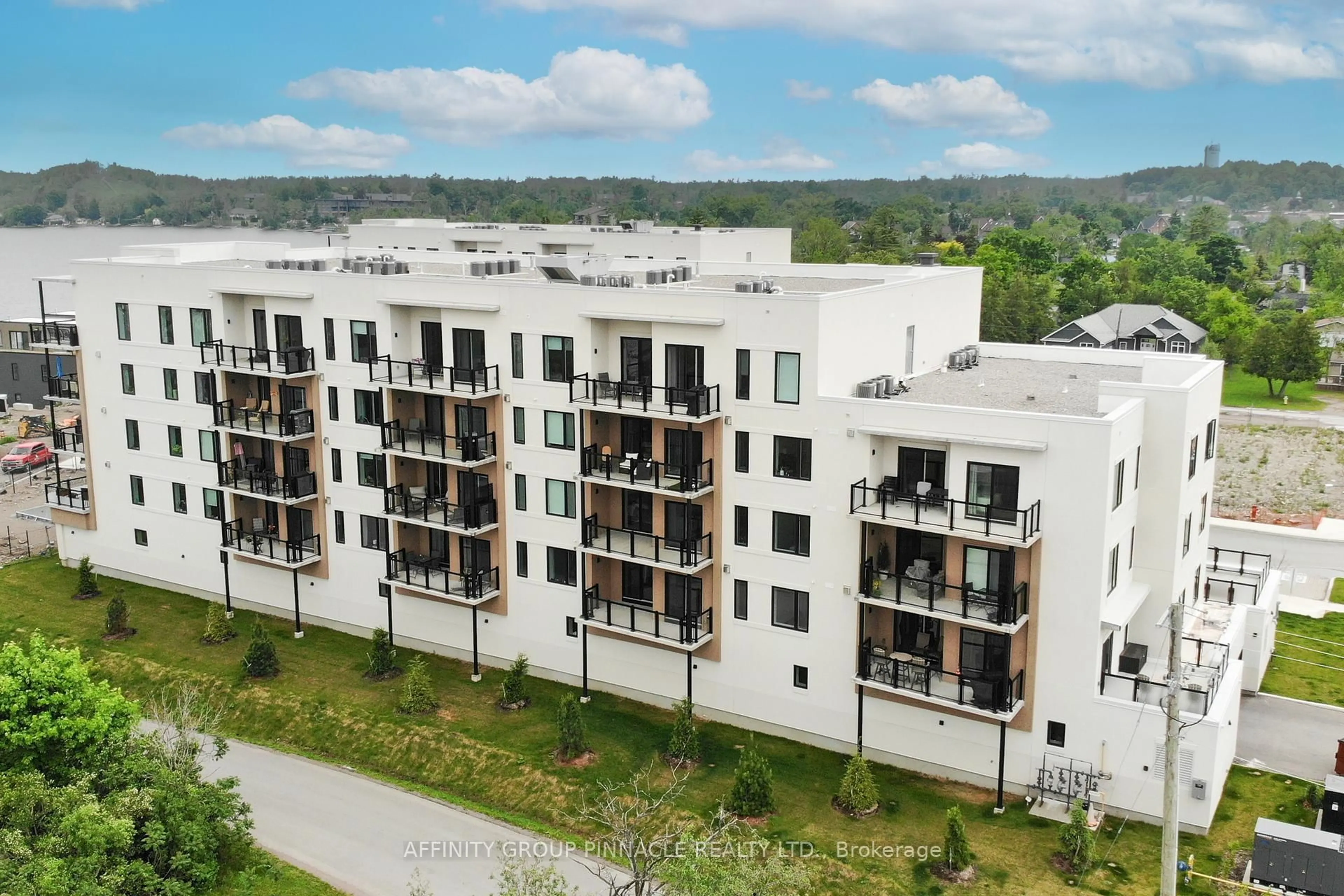 A pic from outside/outdoor area/front of a property/back of a property/a pic from drone, city buildings view from balcony for 19A West St #302, Kawartha Lakes Ontario K0M 1N0