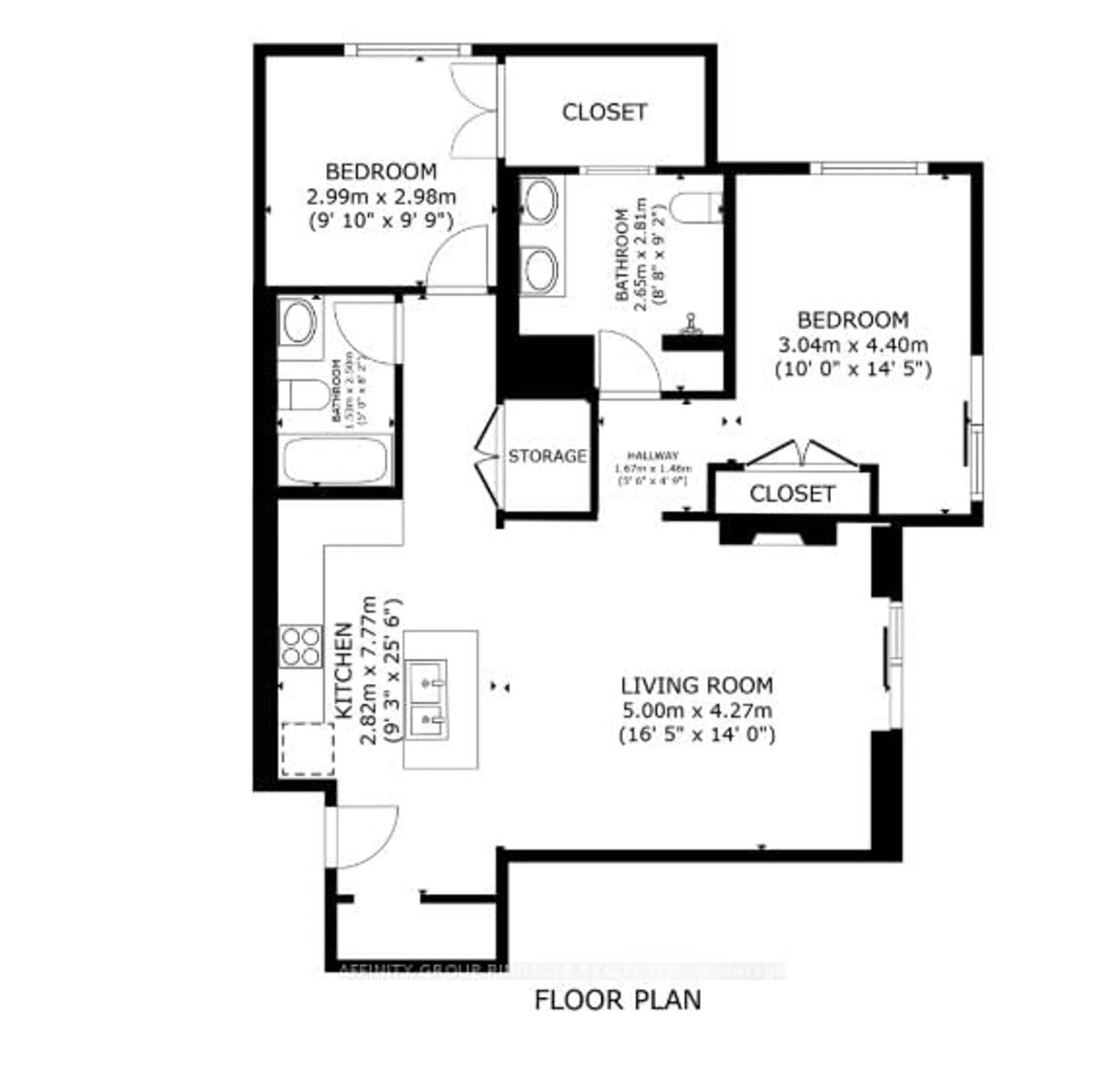 Floor plan for 19A West St #302, Kawartha Lakes Ontario K0M 1N0
