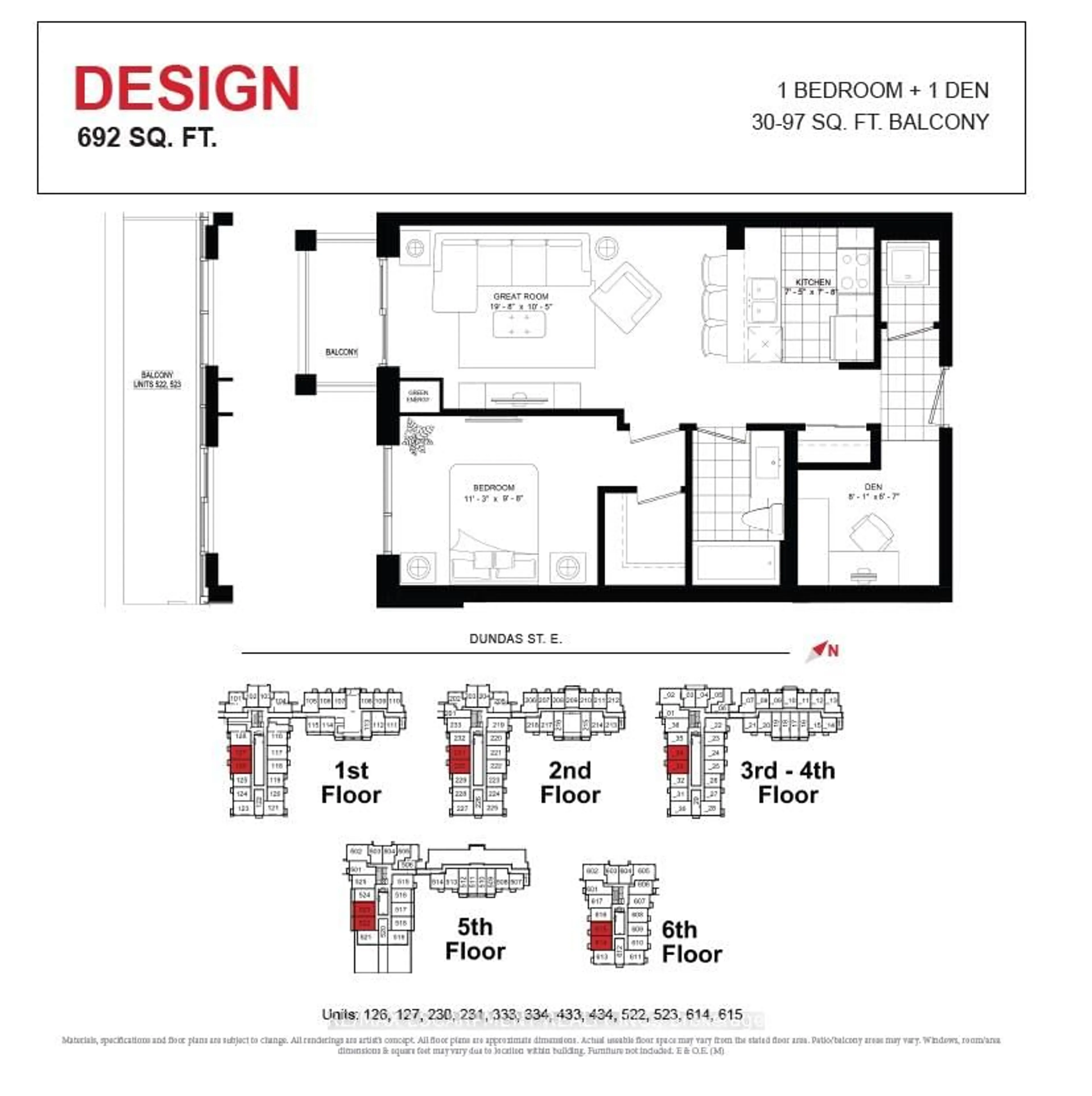 Floor plan for 460 Dundas St #433, Hamilton Ontario L8B 2A5