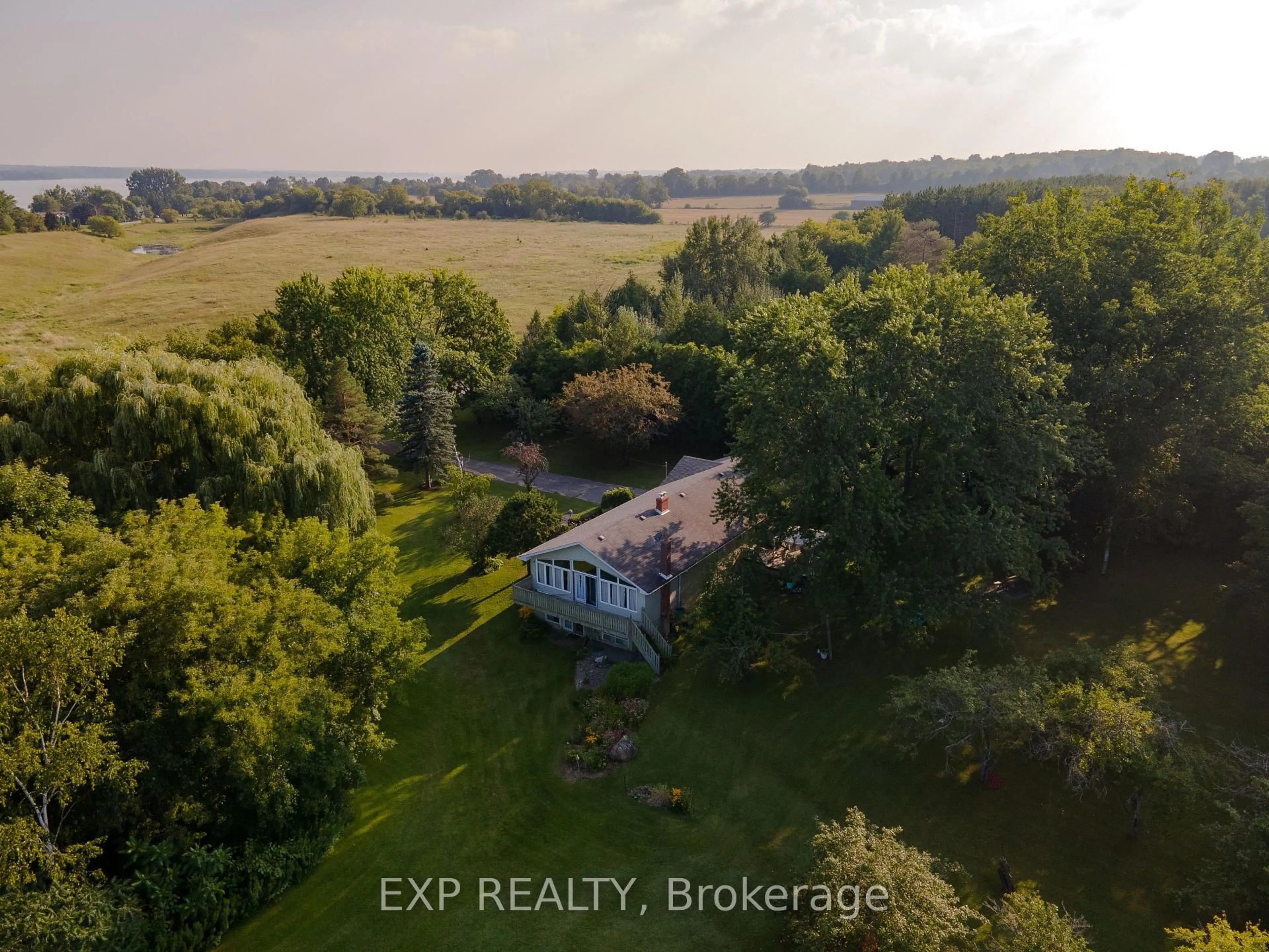 A pic from outside/outdoor area/front of a property/back of a property/a pic from drone, water/lake/river/ocean view for 283 Rainbow Ridge Rd, Kawartha Lakes Ontario K0M 2C0