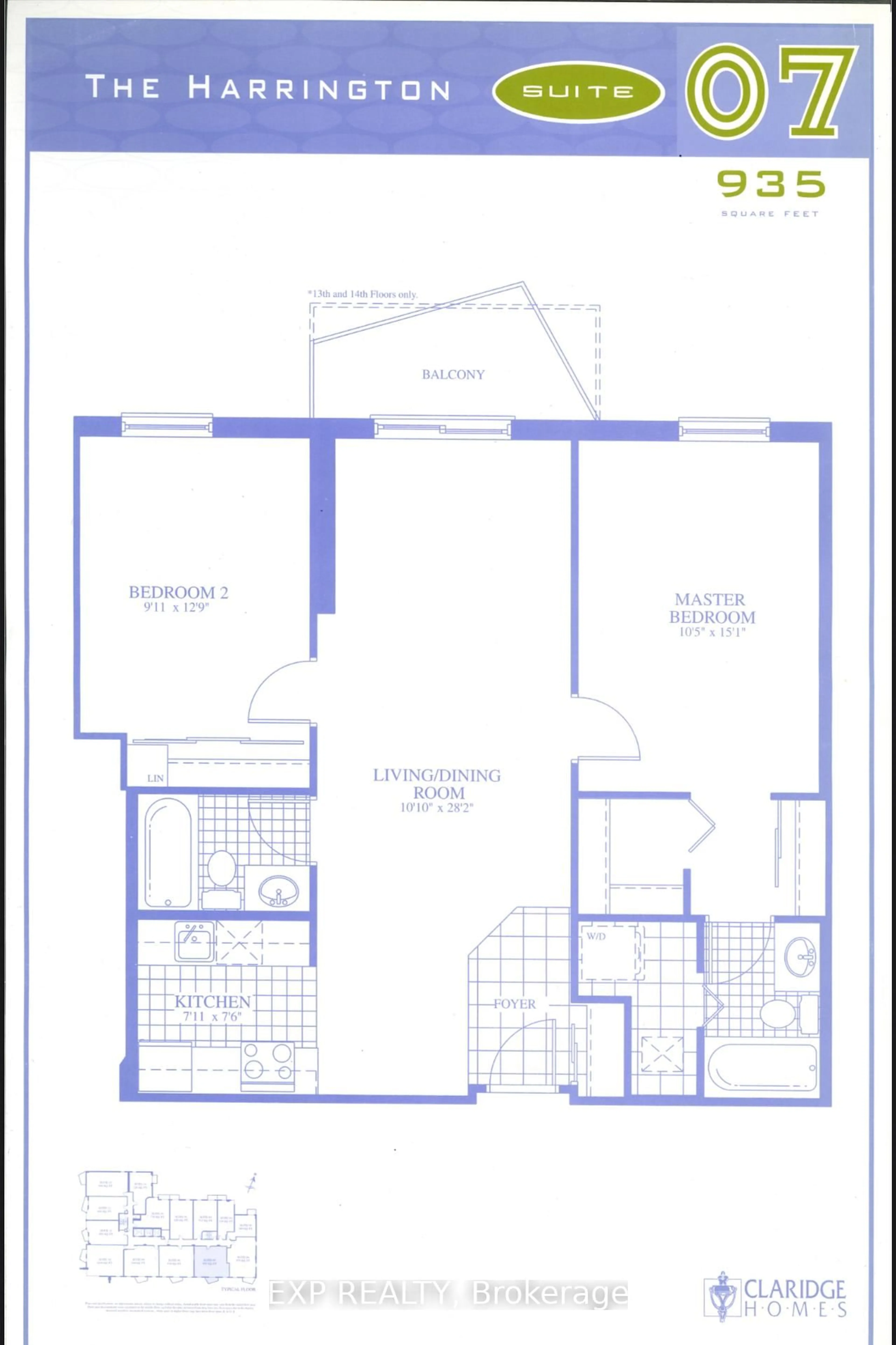 Floor plan for 429 Somerset St #1106, Ottawa Ontario K2P 2P5