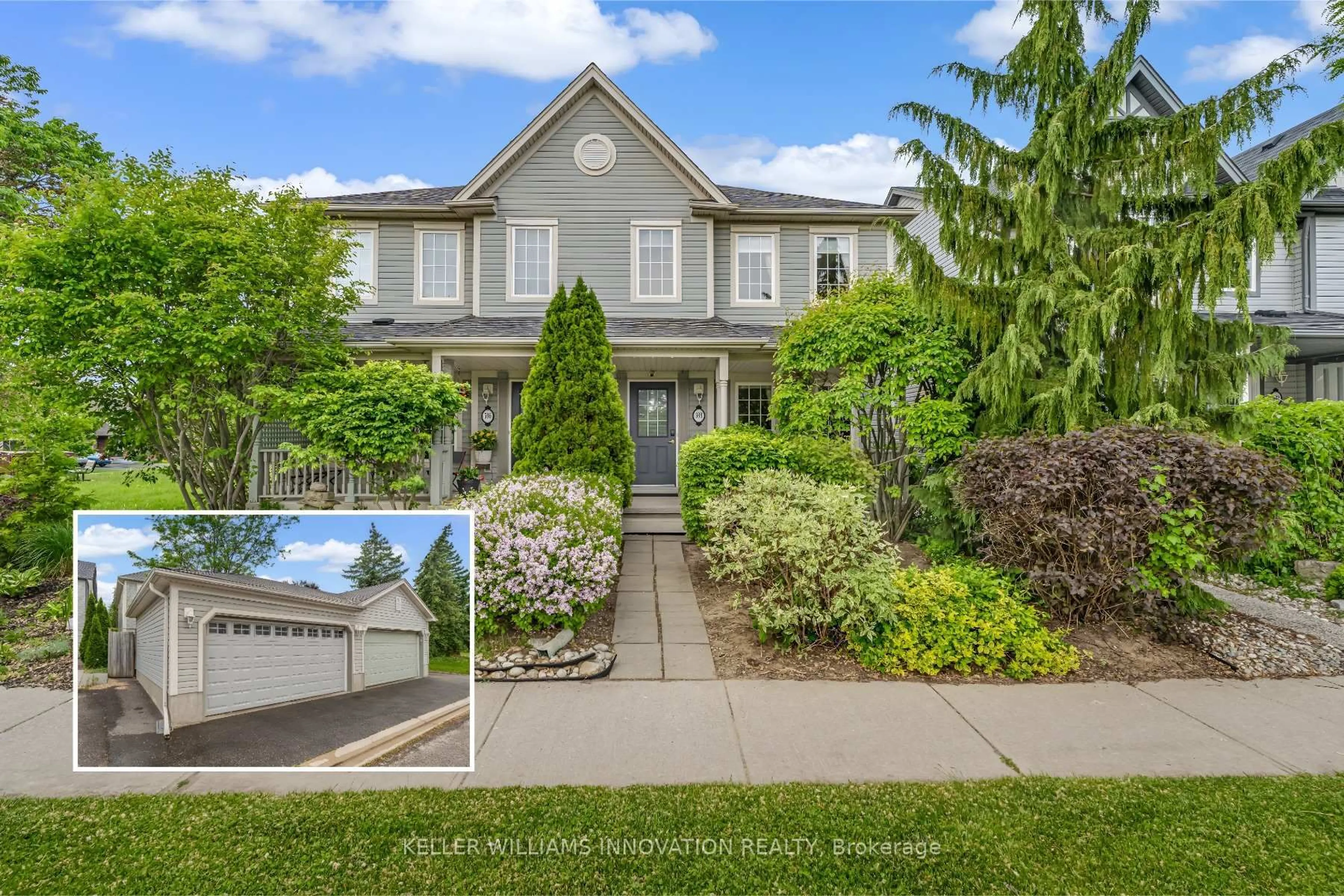 Home with vinyl exterior material, street for 598 New Bedford Dr, Waterloo Ontario N2K 4C4