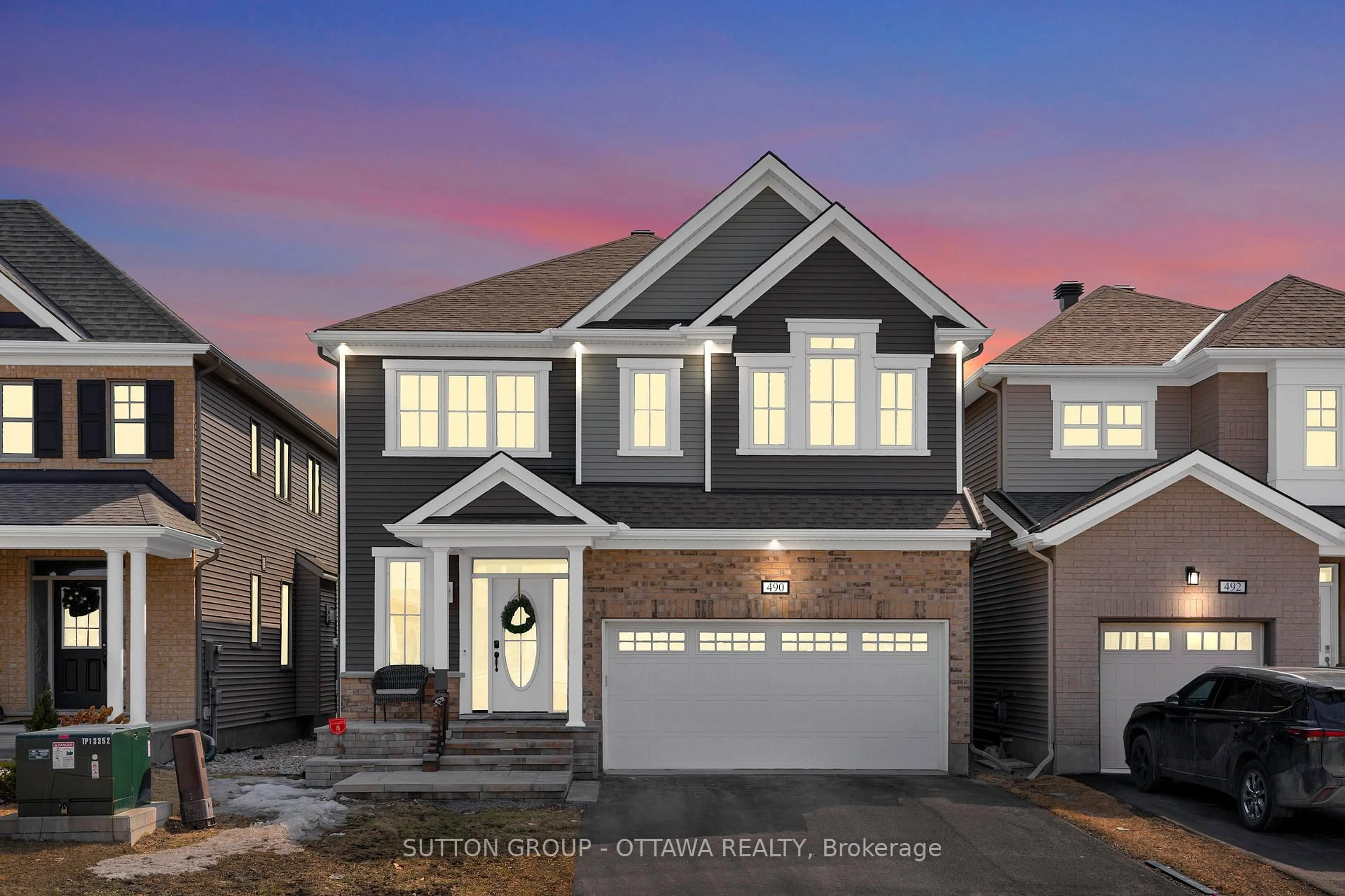 Home with vinyl exterior material, street for 490 Alcor Terr, Ottawa Ontario K2J 6S9