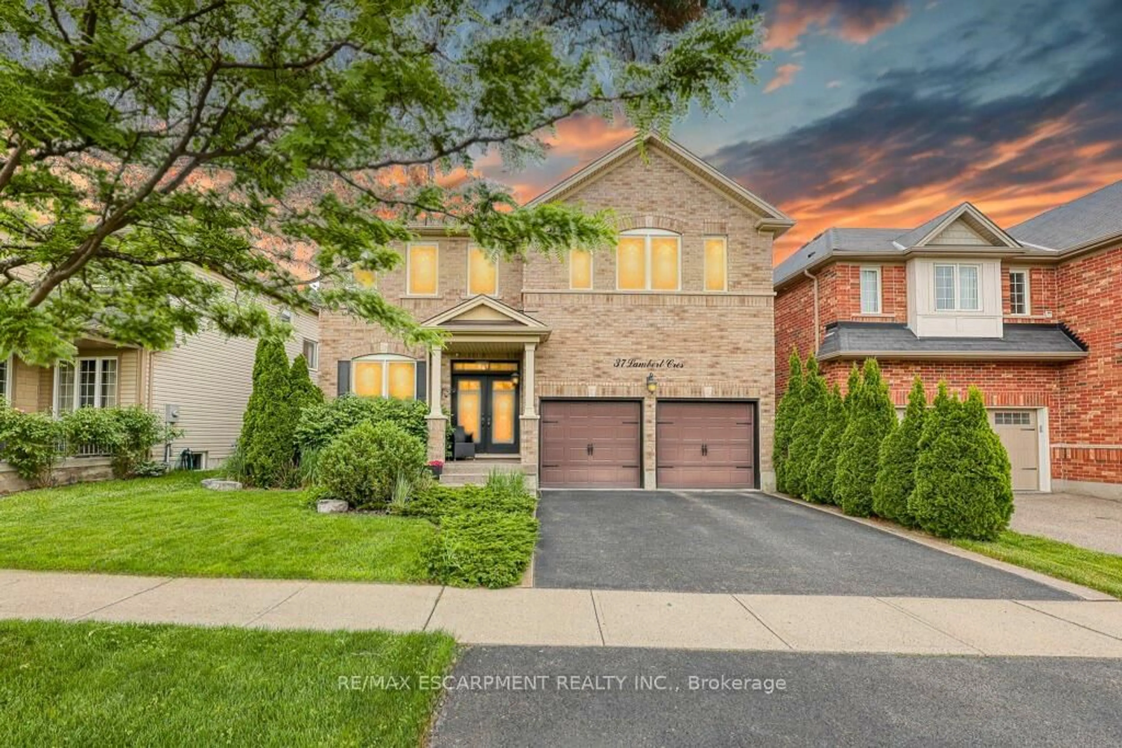 Home with brick exterior material, street for 37 Lambert Cres, Brantford Ontario N3T 0E8
