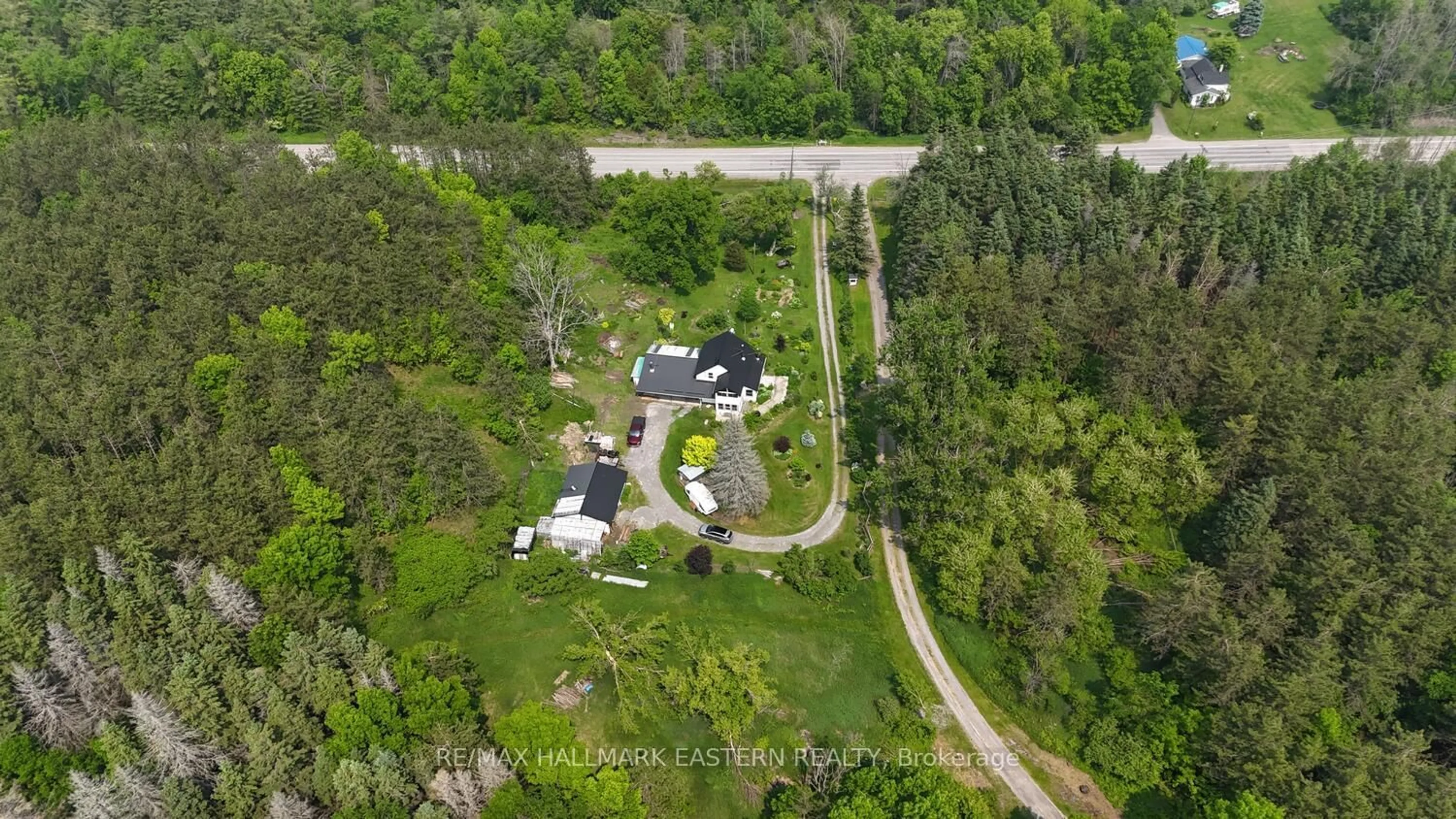 A pic from outside/outdoor area/front of a property/back of a property/a pic from drone, street for 2654 County Road 48, Havelock-Belmont-Methuen Ontario K0L 1Z0
