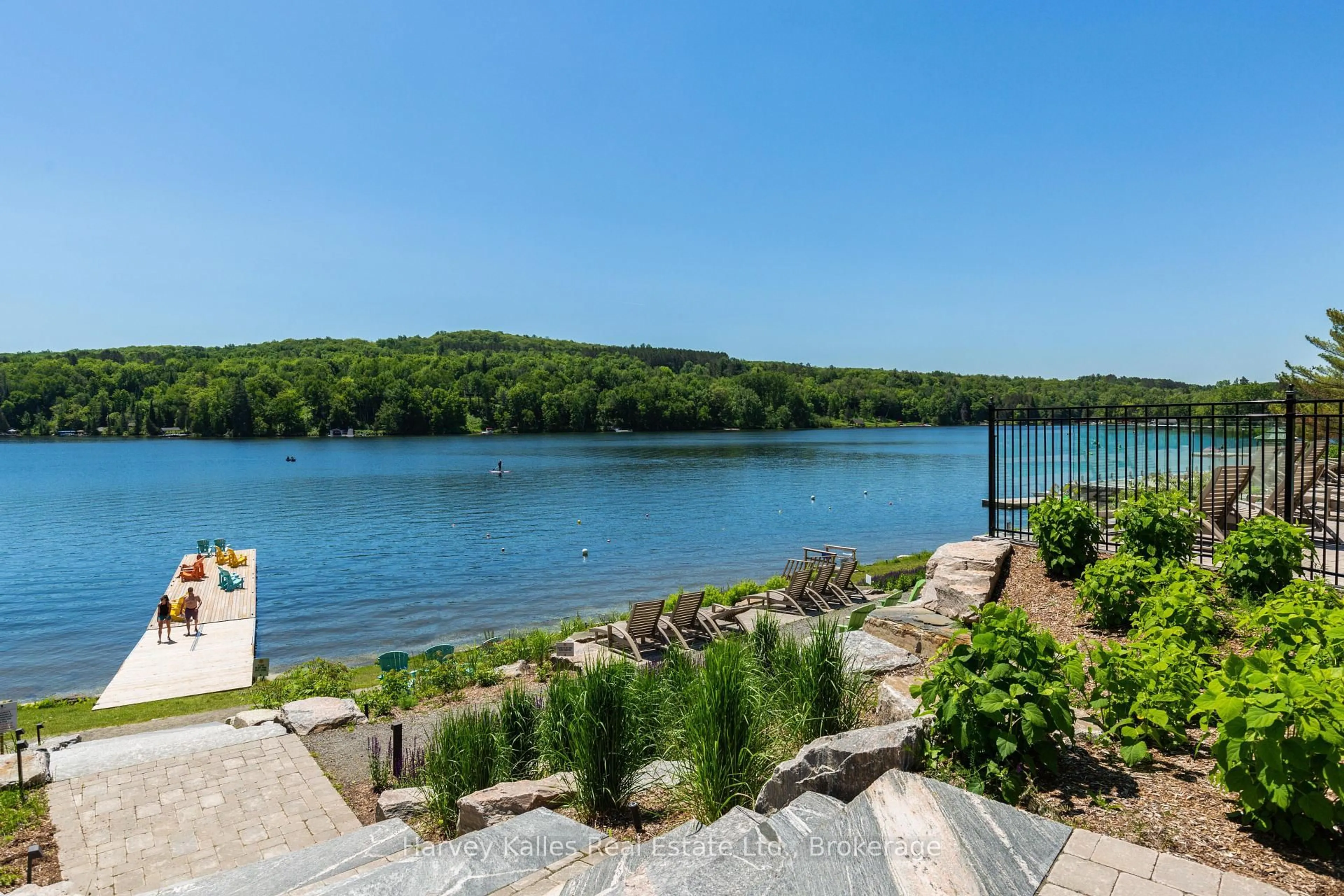 Patio, water/lake/river/ocean view for 29 Deerhurst Tennisview #304, Huntsville Ontario P1H 1A9
