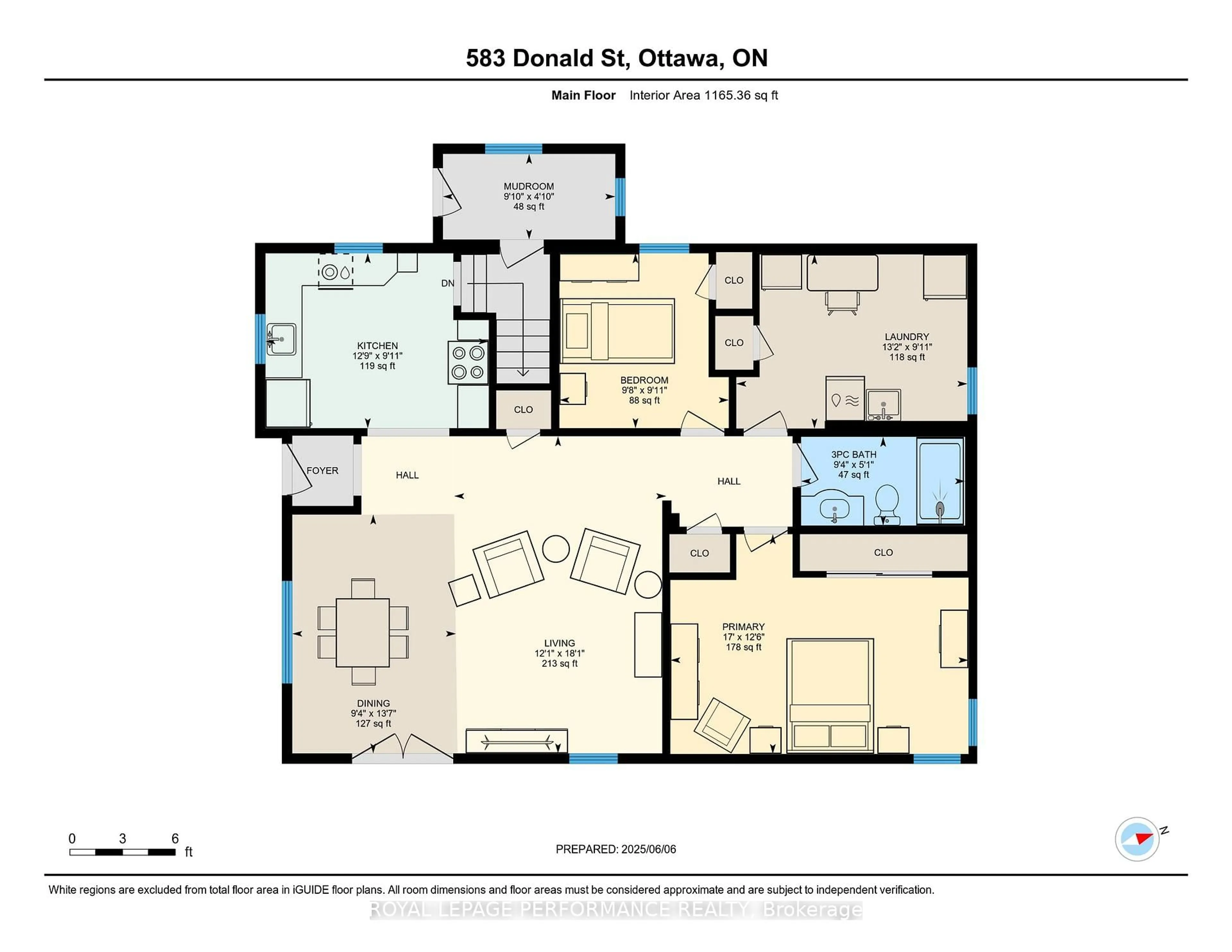 Floor plan for 583 Donald St, Ottawa Ontario K1K 1L5