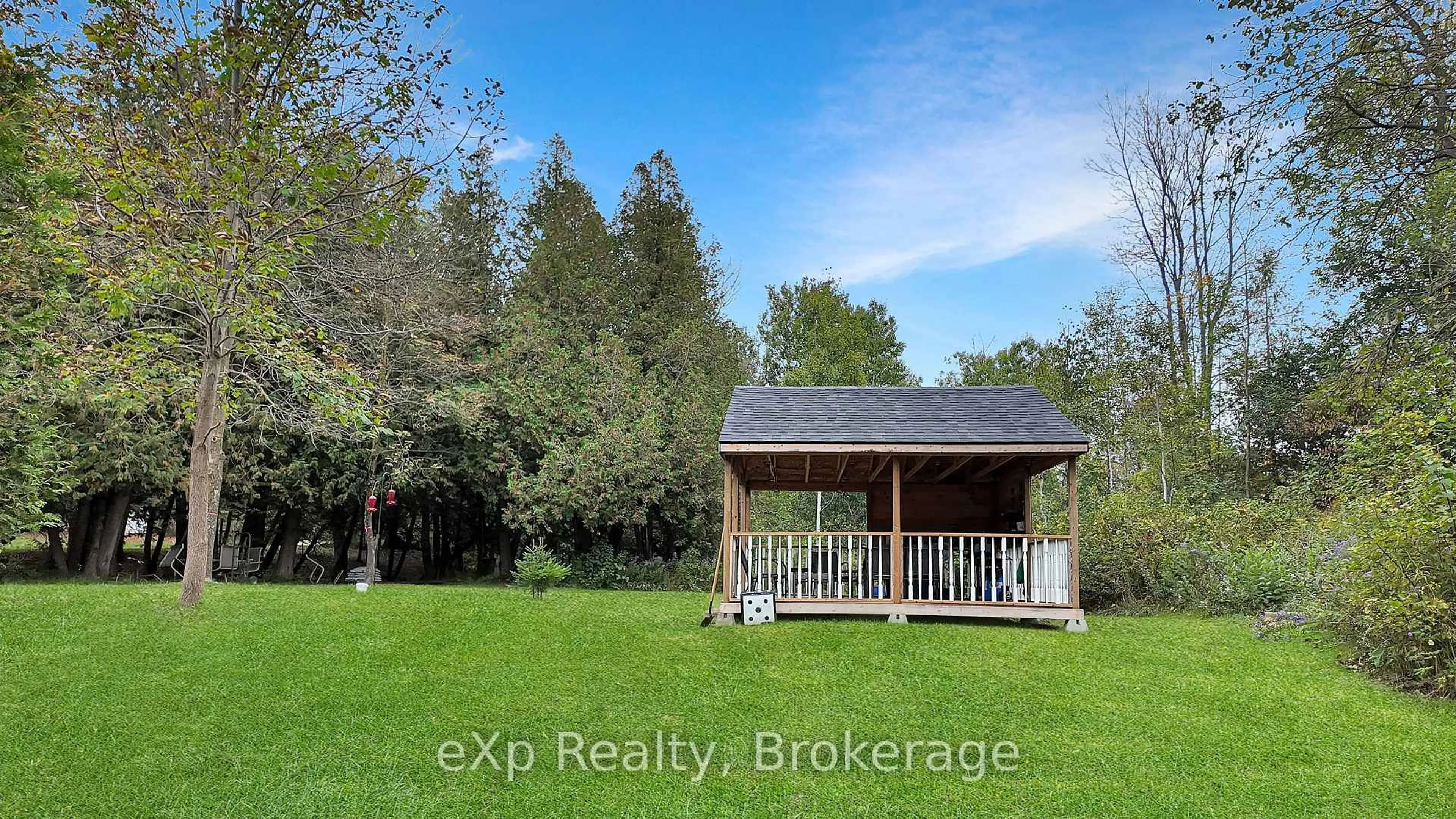 A pic from outside/outdoor area/front of a property/back of a property/a pic from drone, water/lake/river/ocean view for 119 Old Bridge Rd, West Grey Ontario N4N 3B8