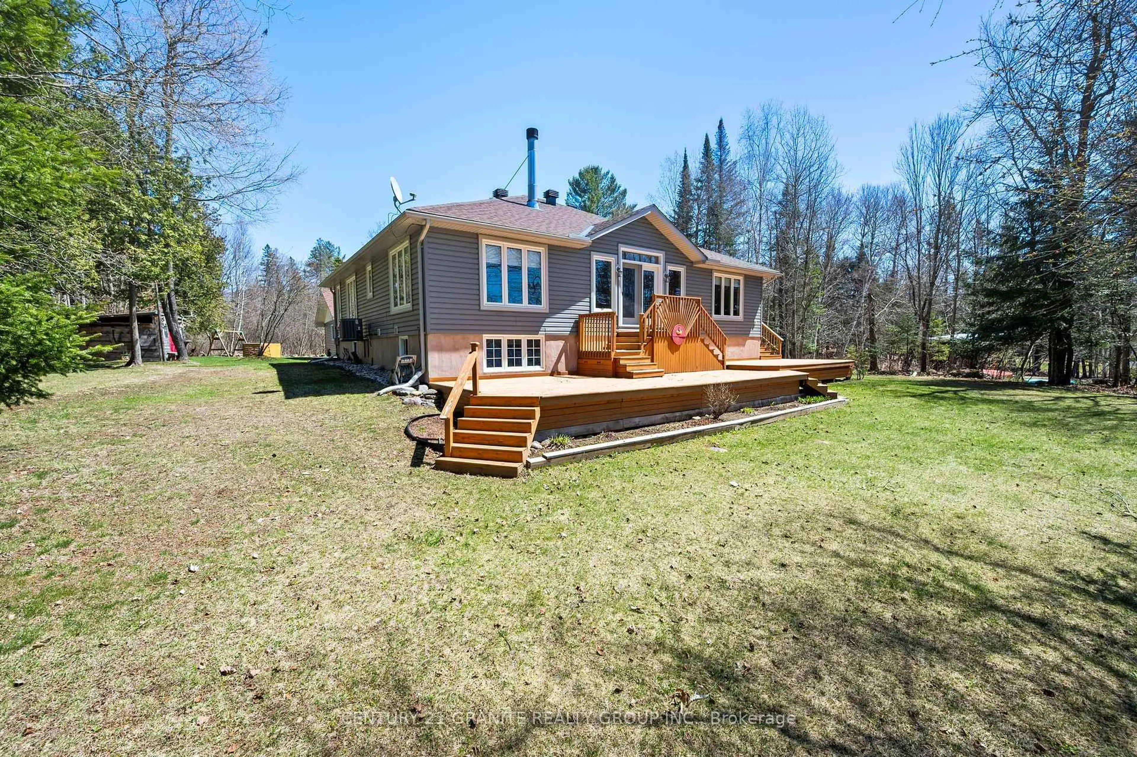 Patio, water/lake/river/ocean view for 54 Cedar Dr, Bancroft Ontario K0L 1C0