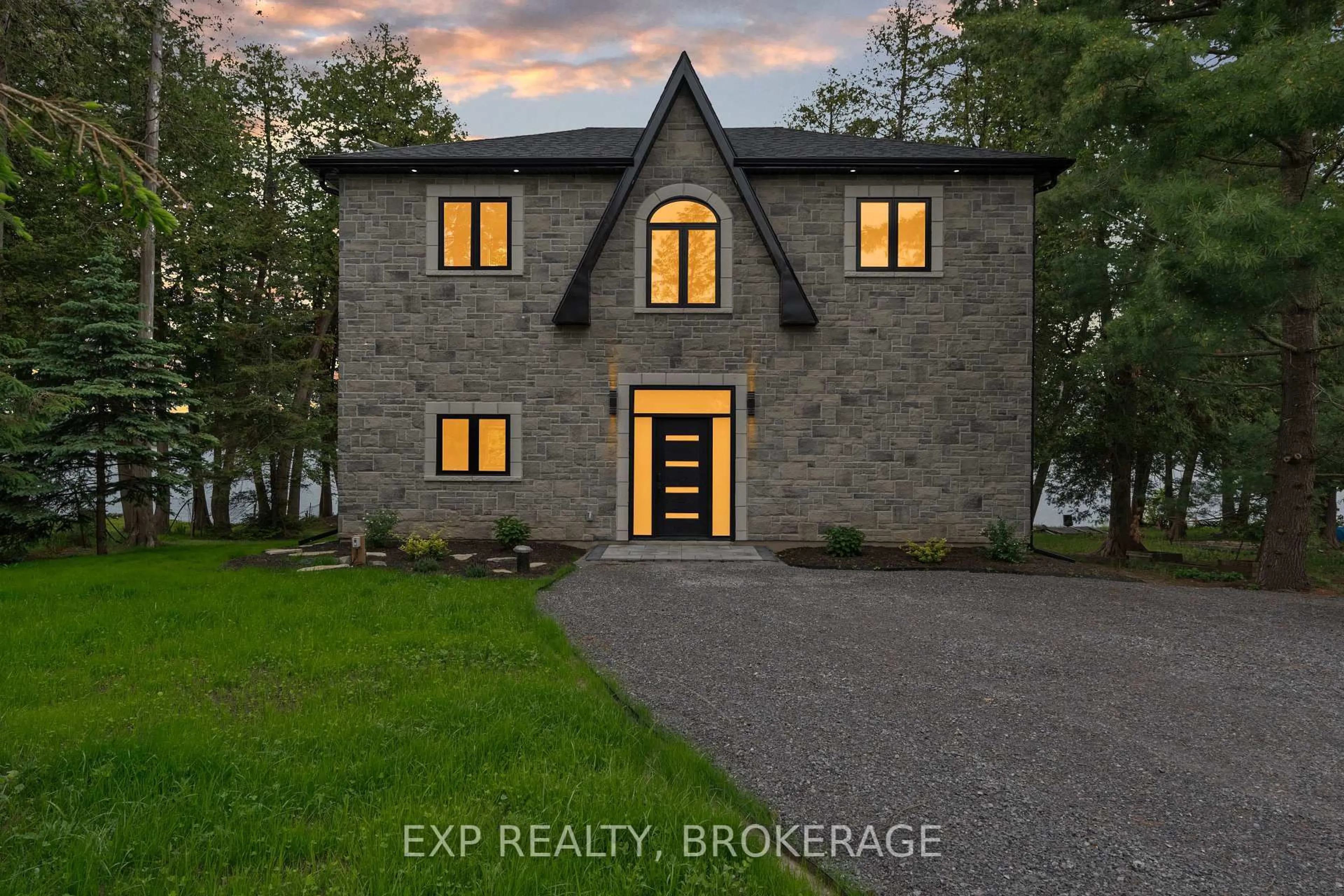A pic from outside/outdoor area/front of a property/back of a property/a pic from drone, water/lake/river/ocean view for 121B VARTY LAKE Rd, Yarker Ontario K0K 3N0