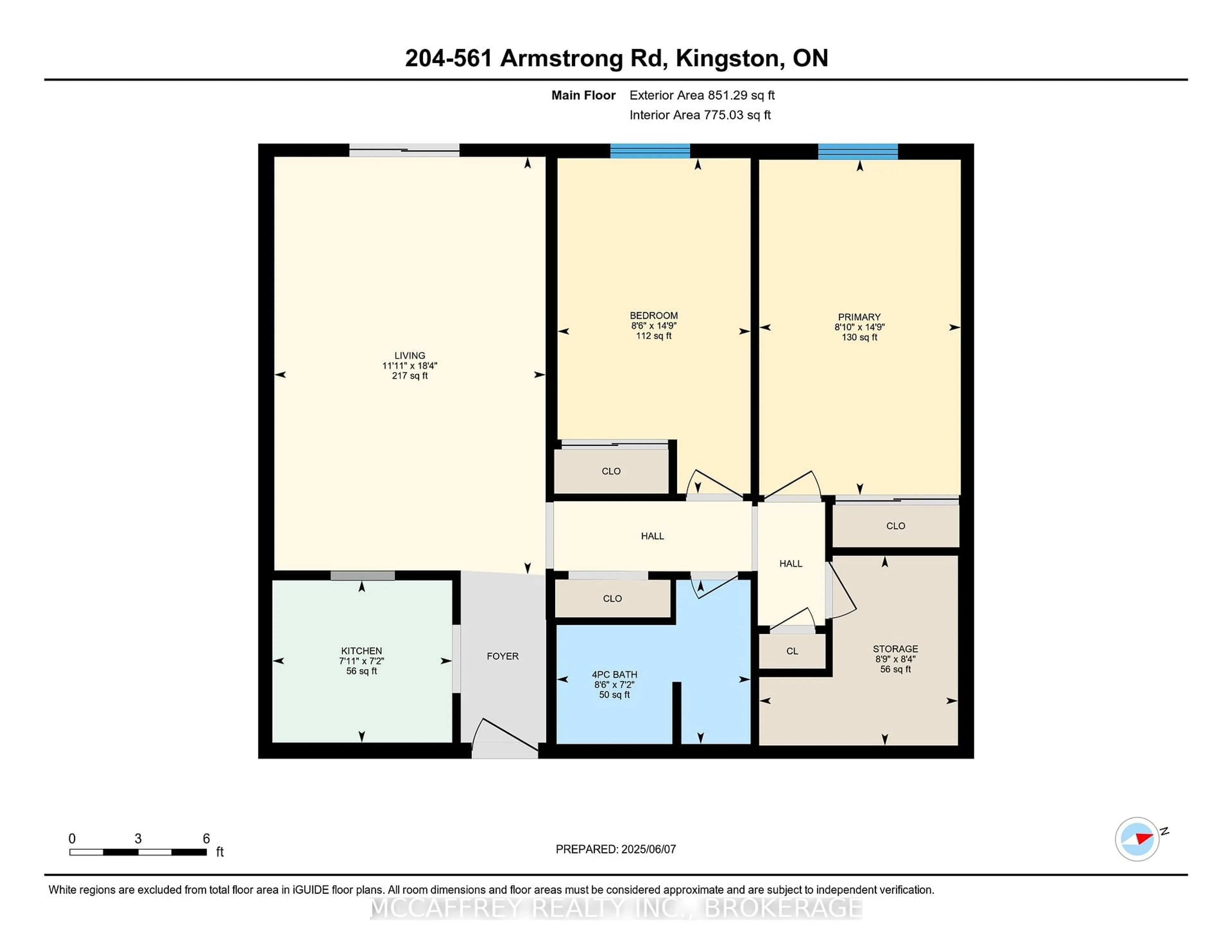 Floor plan for 561 Armstrong Rd #204, Kingston Ontario K7M 8J9
