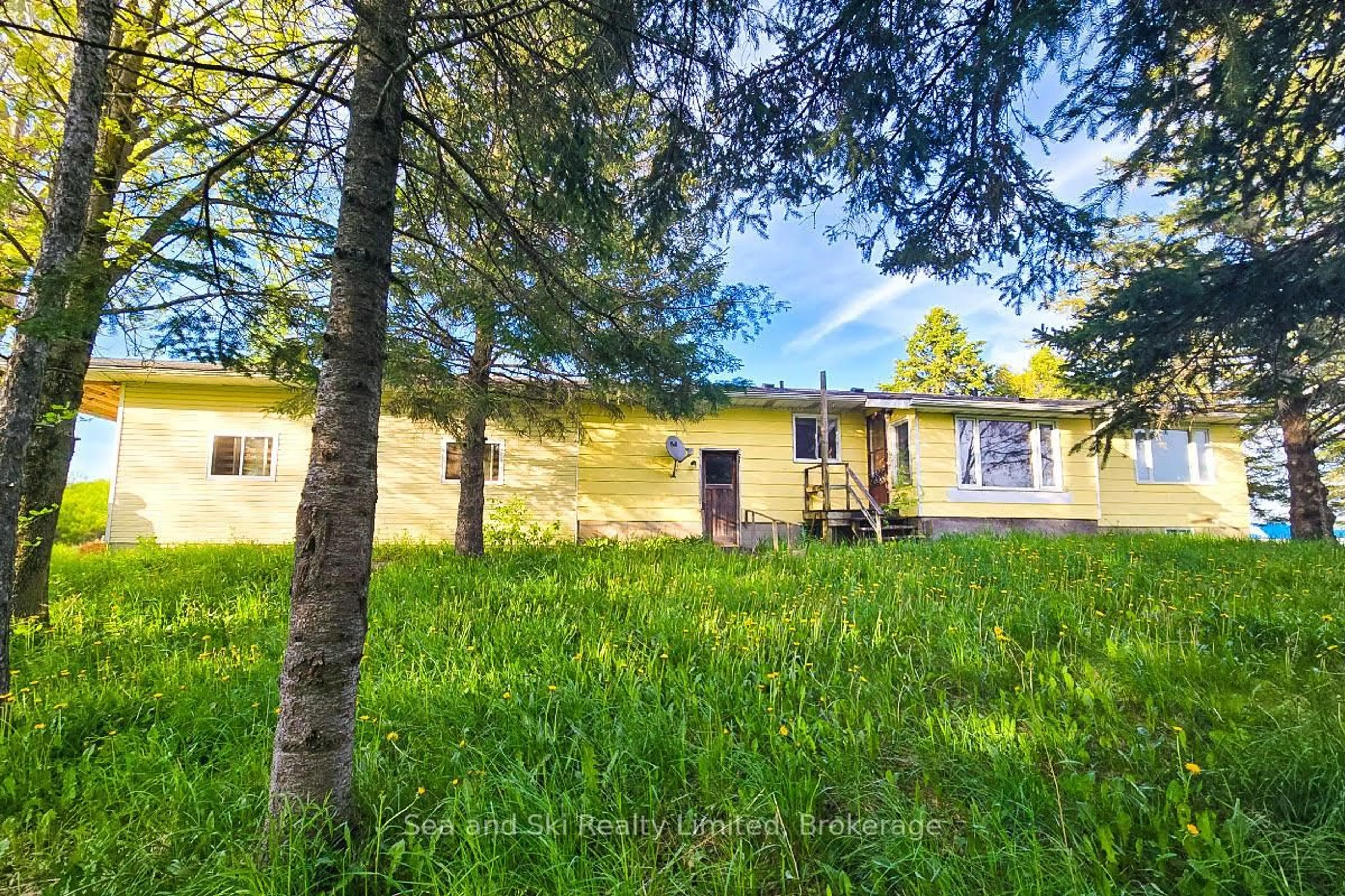 A pic from outside/outdoor area/front of a property/back of a property/a pic from drone, forest/trees view for 733586 West Back Line, Grey Highlands Ontario N0C 1L0