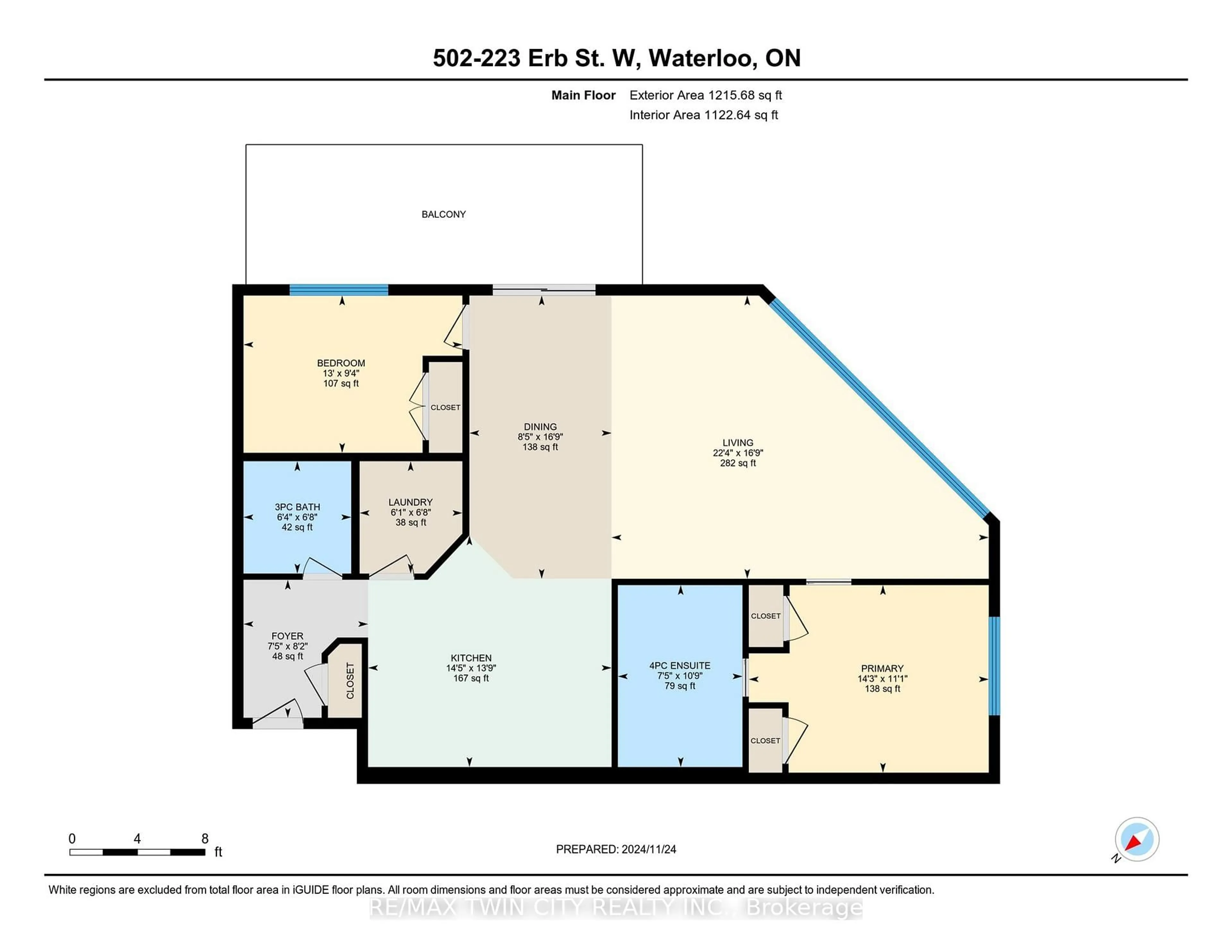Floor plan for 223 Erb St #502, Waterloo Ontario N2L 0B3