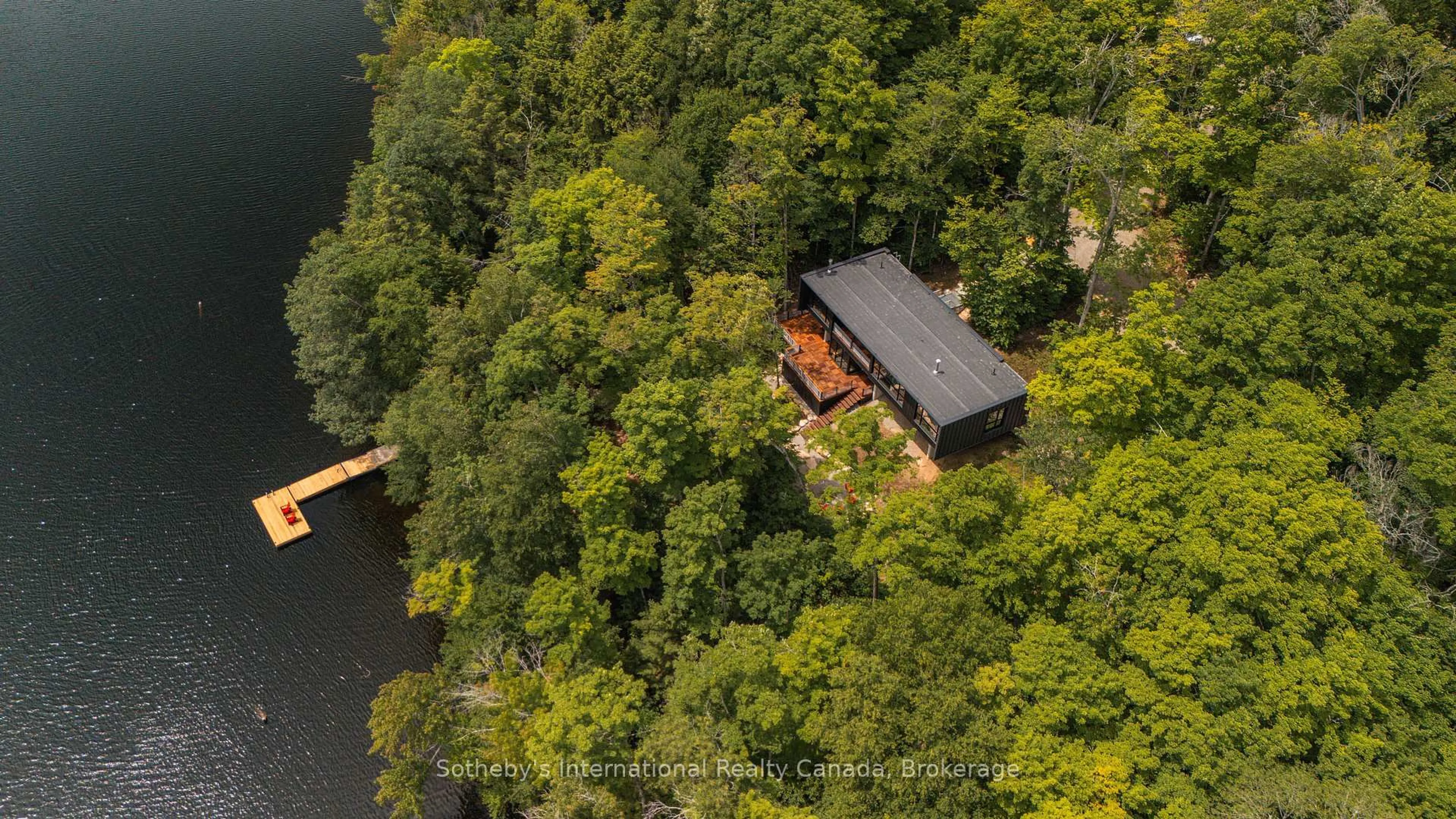 A pic from outside/outdoor area/front of a property/back of a property/a pic from drone, water/lake/river/ocean view for 13309 KAWAGAMA, Algonquin Highlands Ontario K0M 1J2