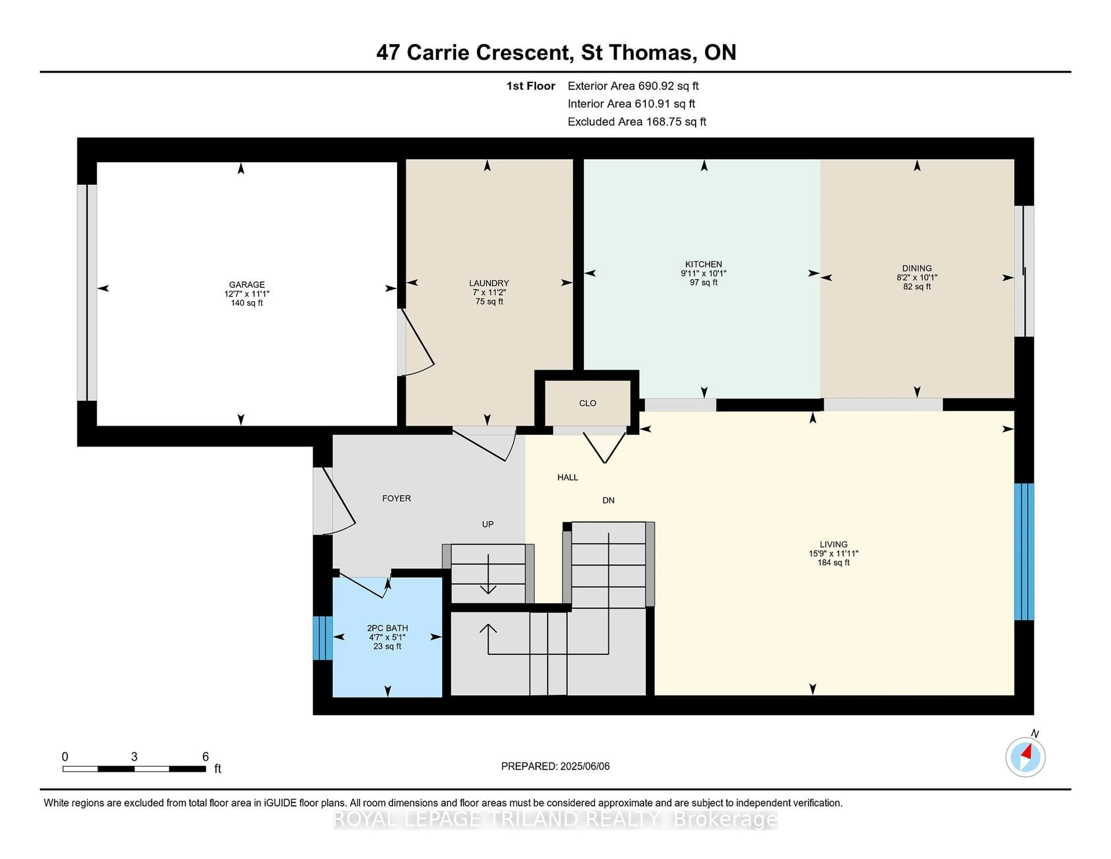 Floor plan for 47 Carrie Cres, St. Thomas Ontario N5R 6C1