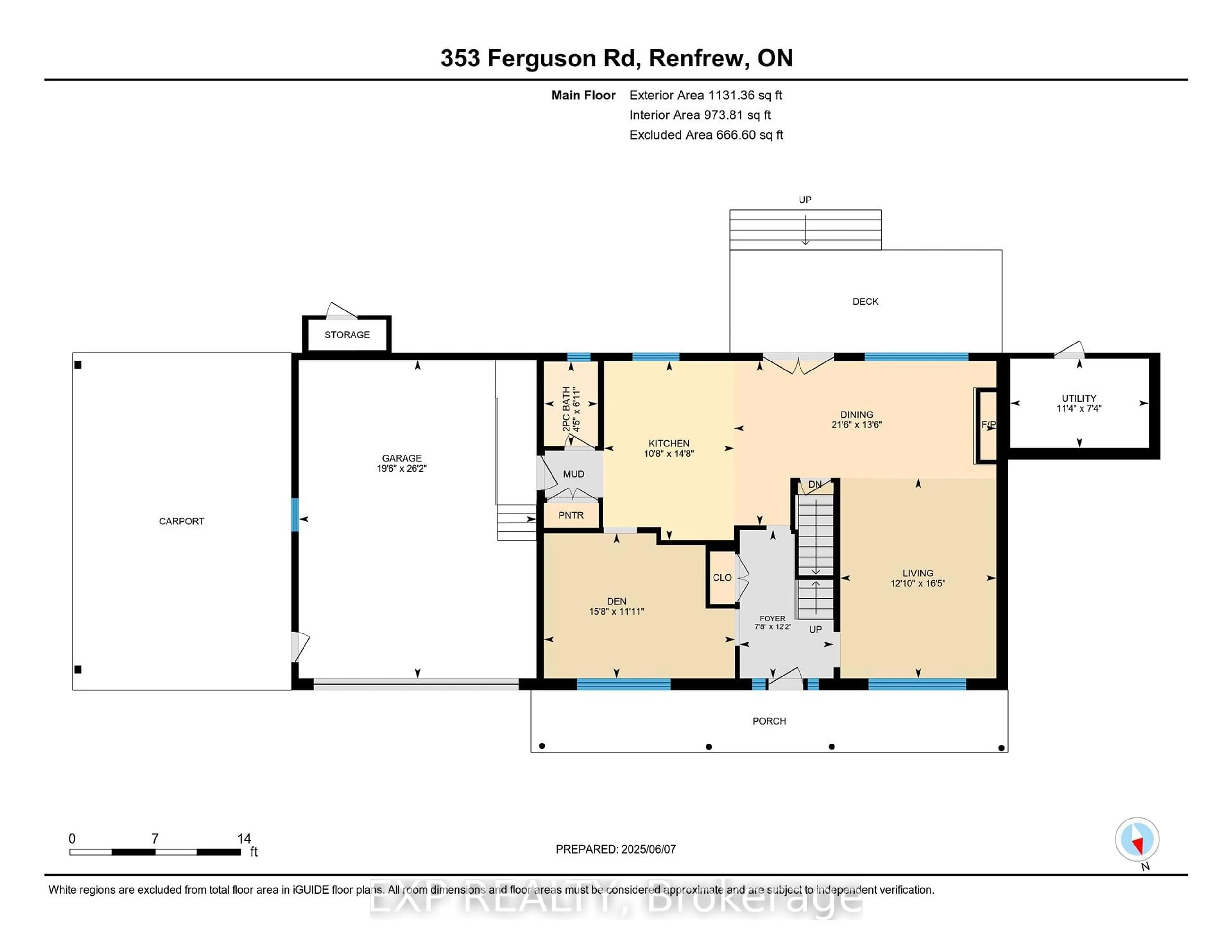 Floor plan for 353 Ferguson Rd, Renfrew Ontario K7V 3Z8