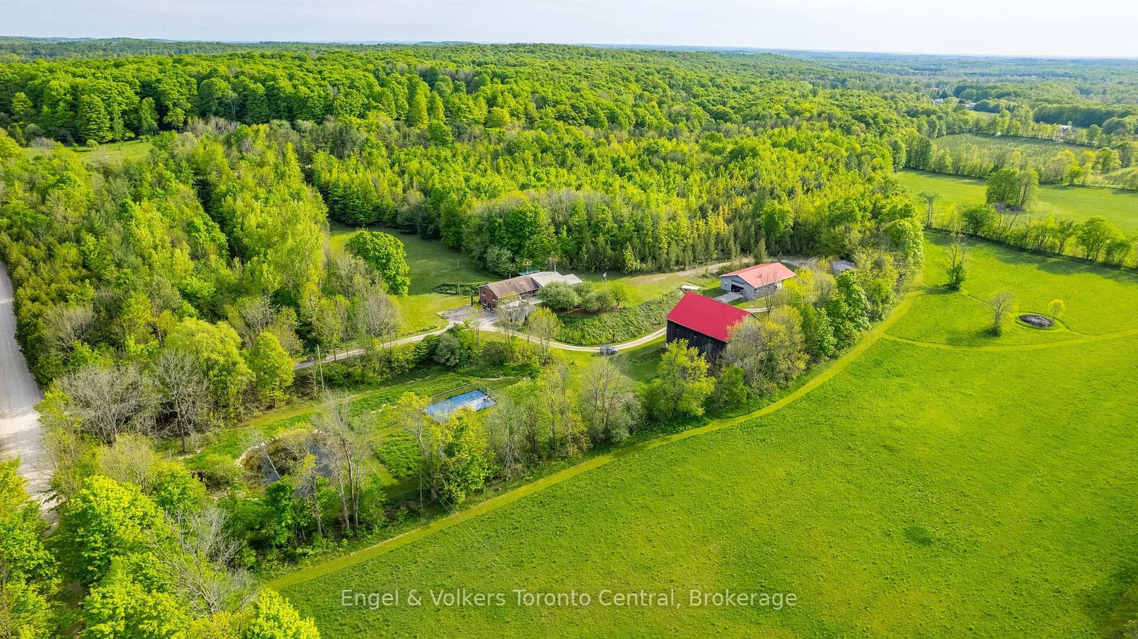 A pic from outside/outdoor area/front of a property/back of a property/a pic from drone, forest/trees view for 215588 CONCESSION 4, Chatsworth Ontario N0H 2V0