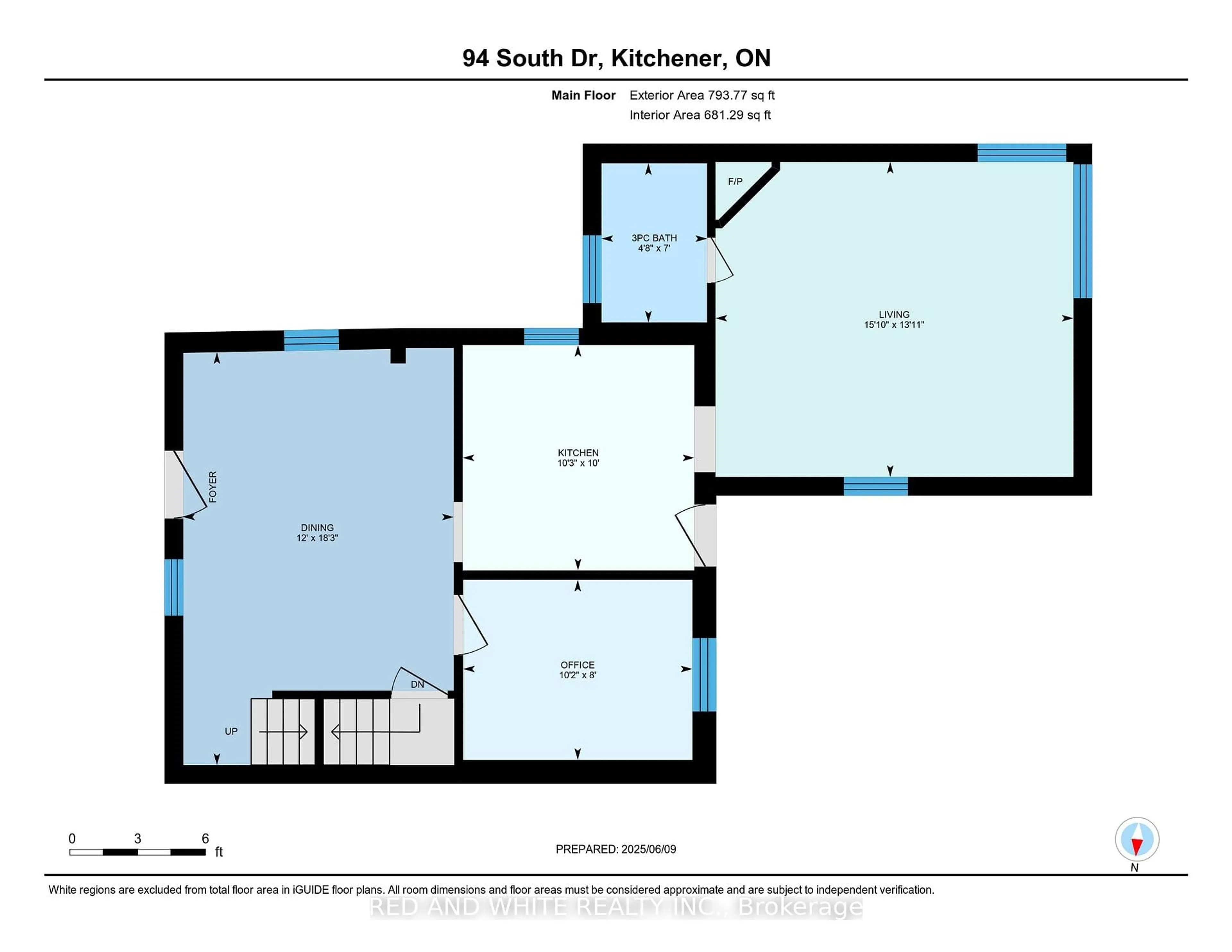 Floor plan for 94 South Dr, Kitchener Ontario N2M 4B7