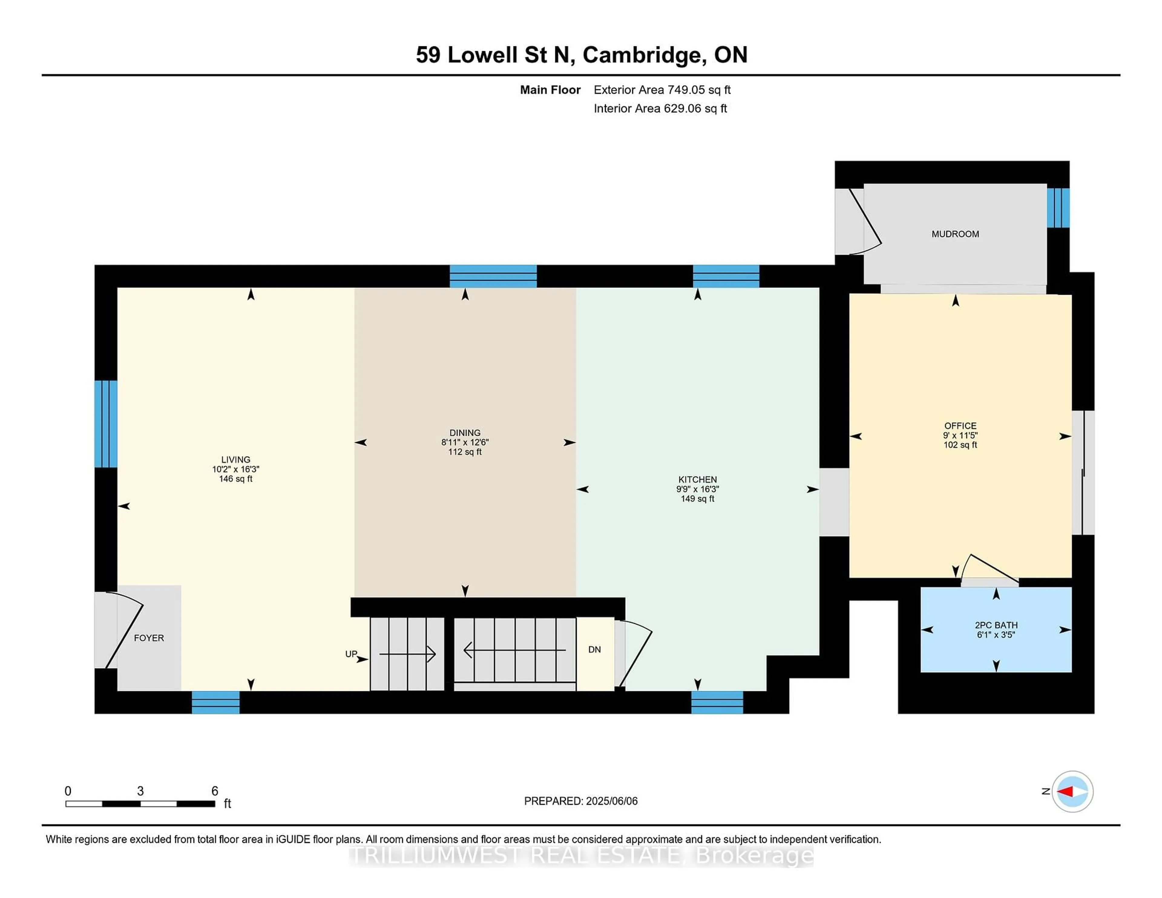 Floor plan for 59 Lowell St, Cambridge Ontario N1R 5E2