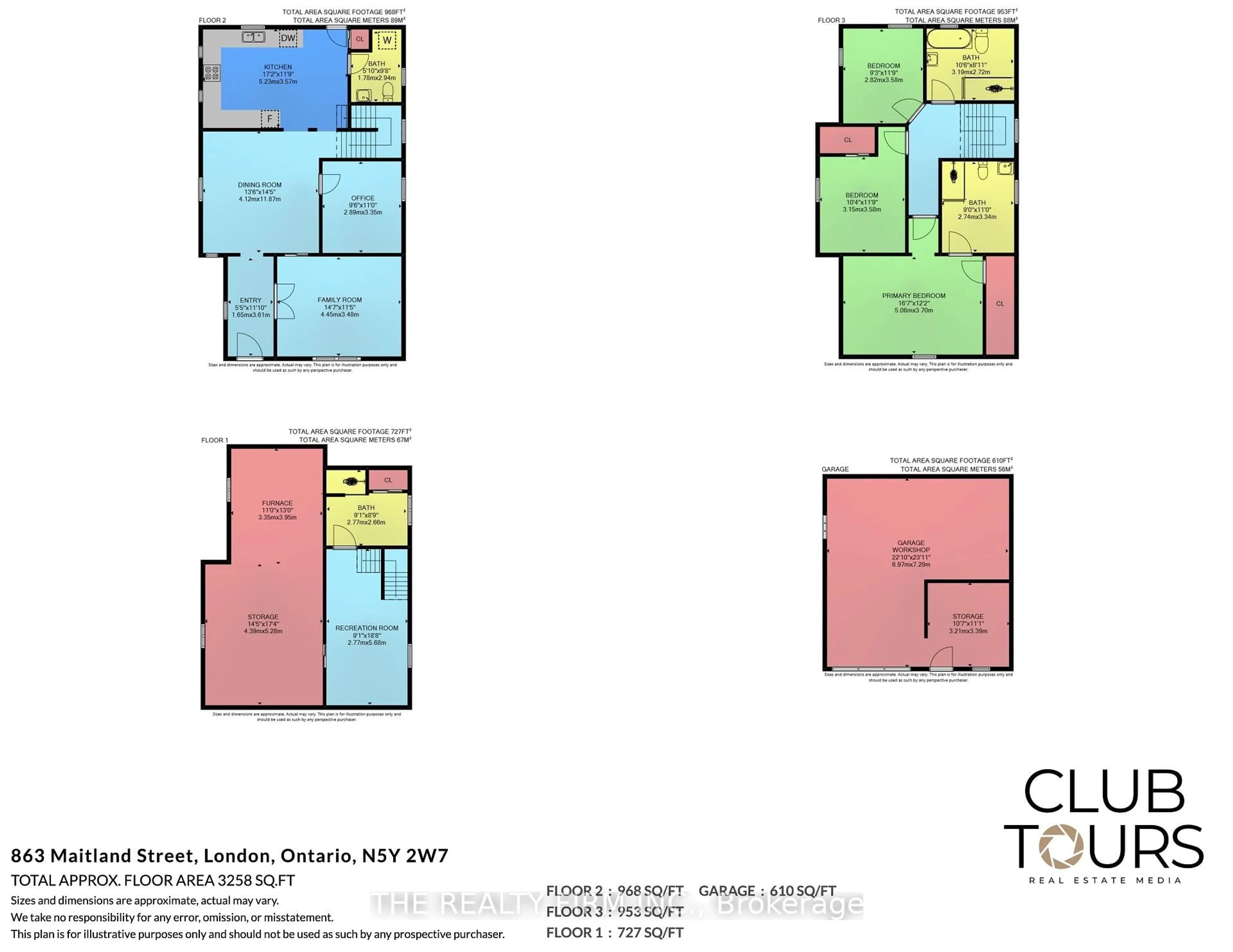 Floor plan for 863 Maitland St, London East Ontario N5Y 2W7