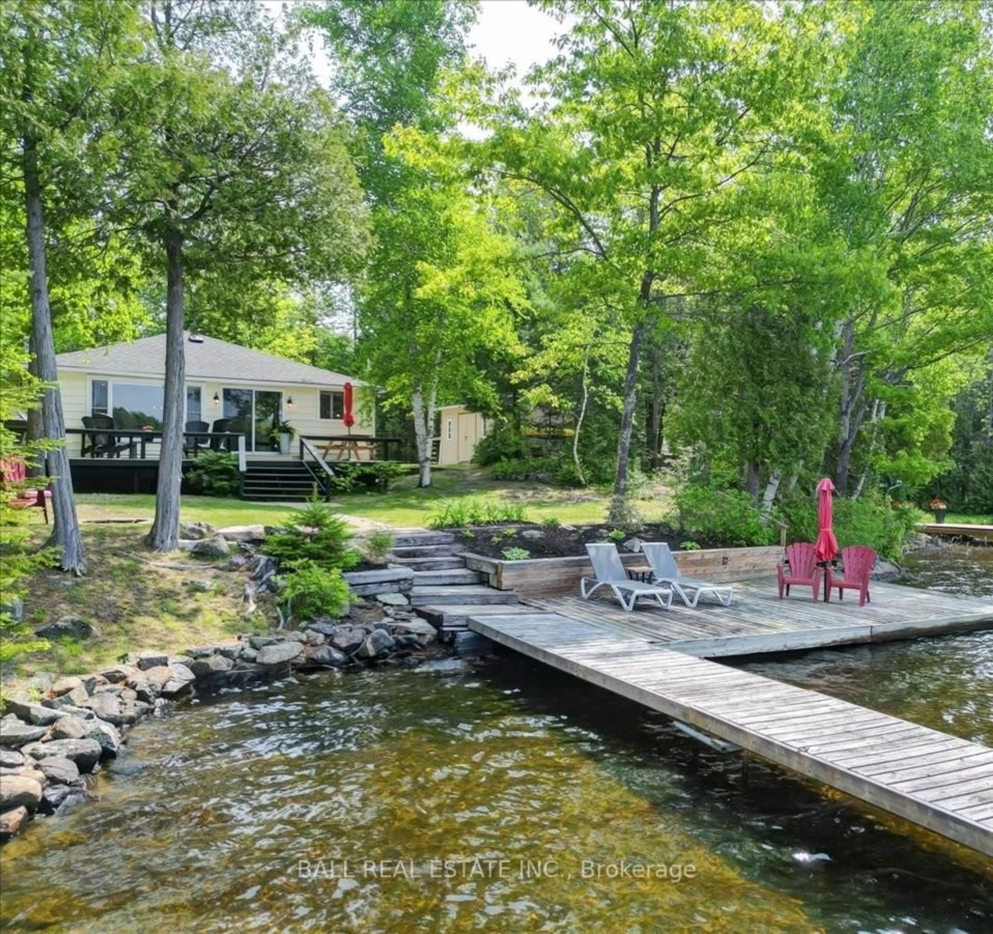 Patio, water/lake/river/ocean view for 115 Lawrence Lane, Coe Hill Ontario K0L 1P0