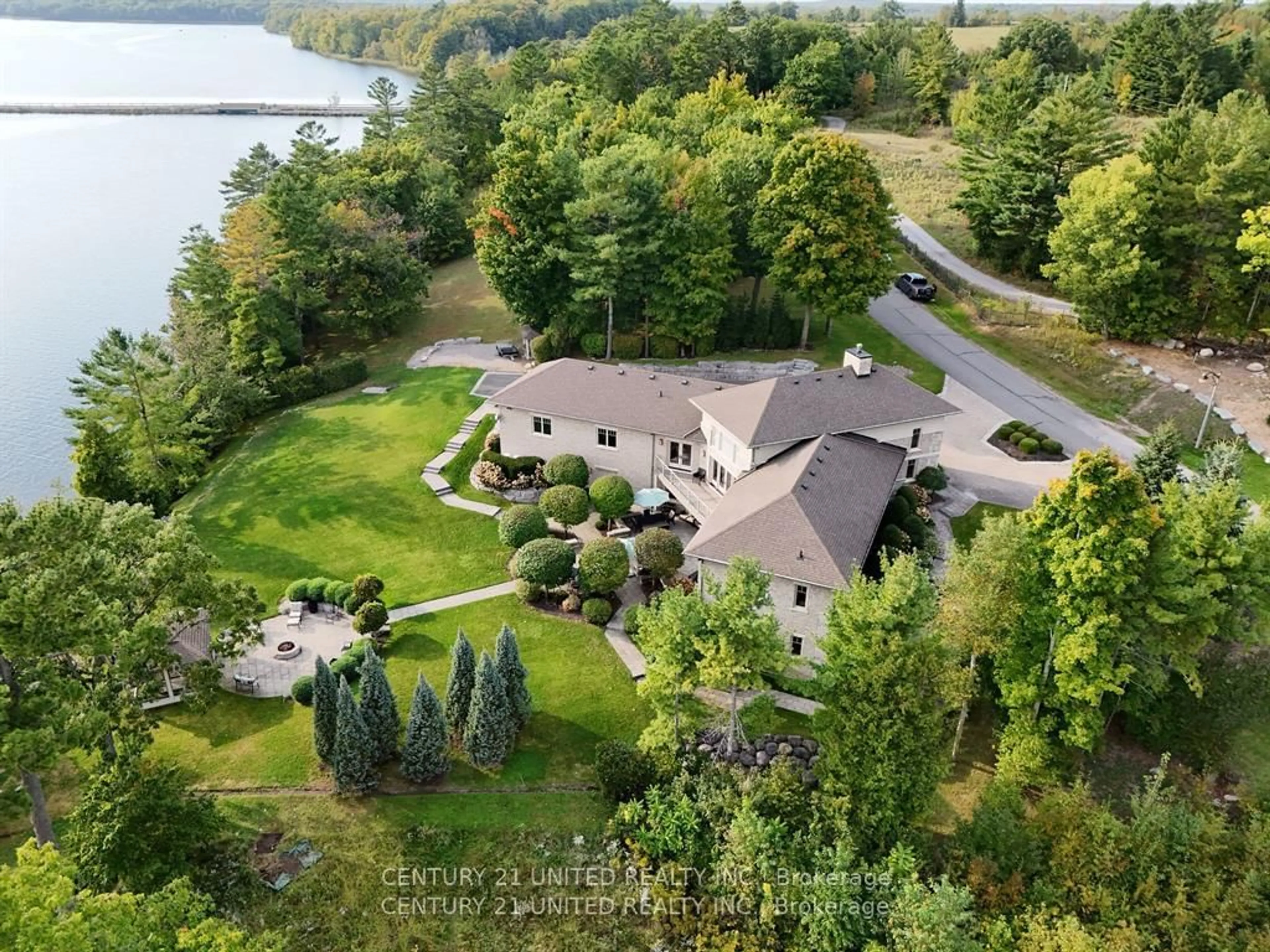 A pic from outside/outdoor area/front of a property/back of a property/a pic from drone, water/lake/river/ocean view for 44 Fire Route 70 Rte, Galway-Cavendish and Harvey Ontario K0L 1J0