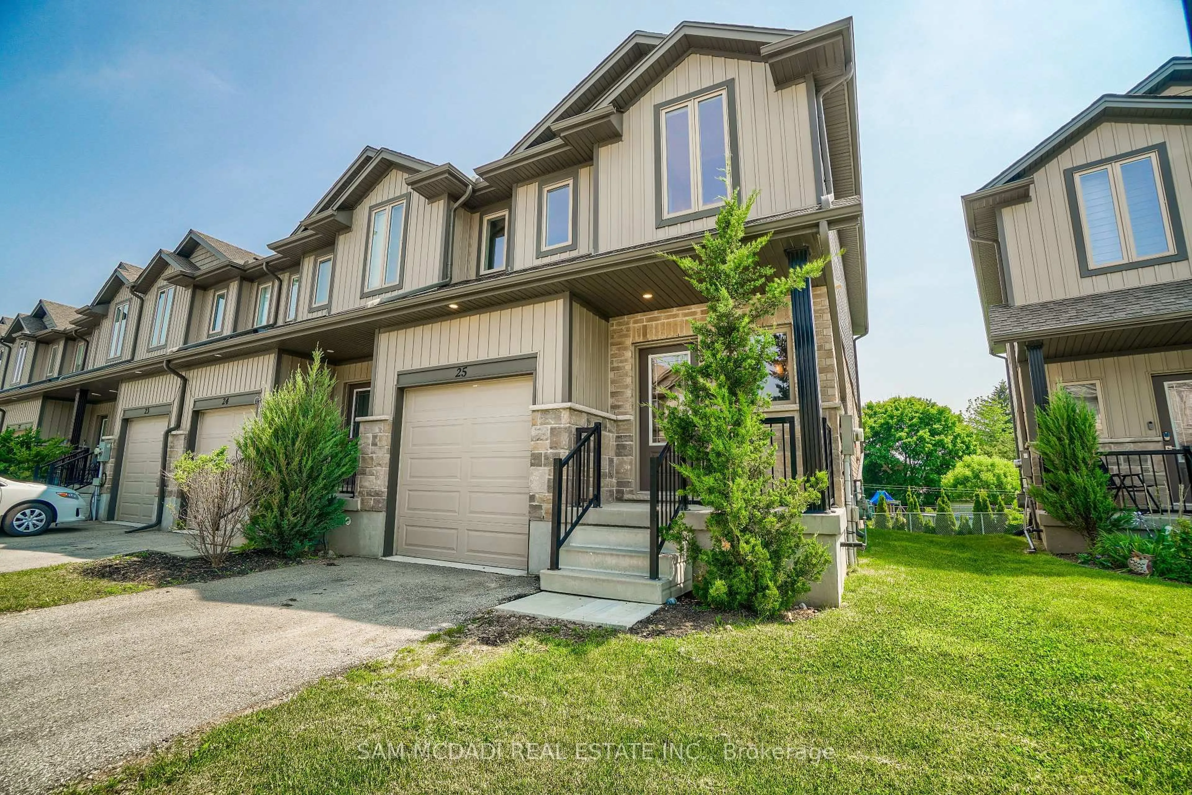 A pic from outside/outdoor area/front of a property/back of a property/a pic from drone, street for 1023 Devonshire Ave #25, Woodstock Ontario N4S 0E7