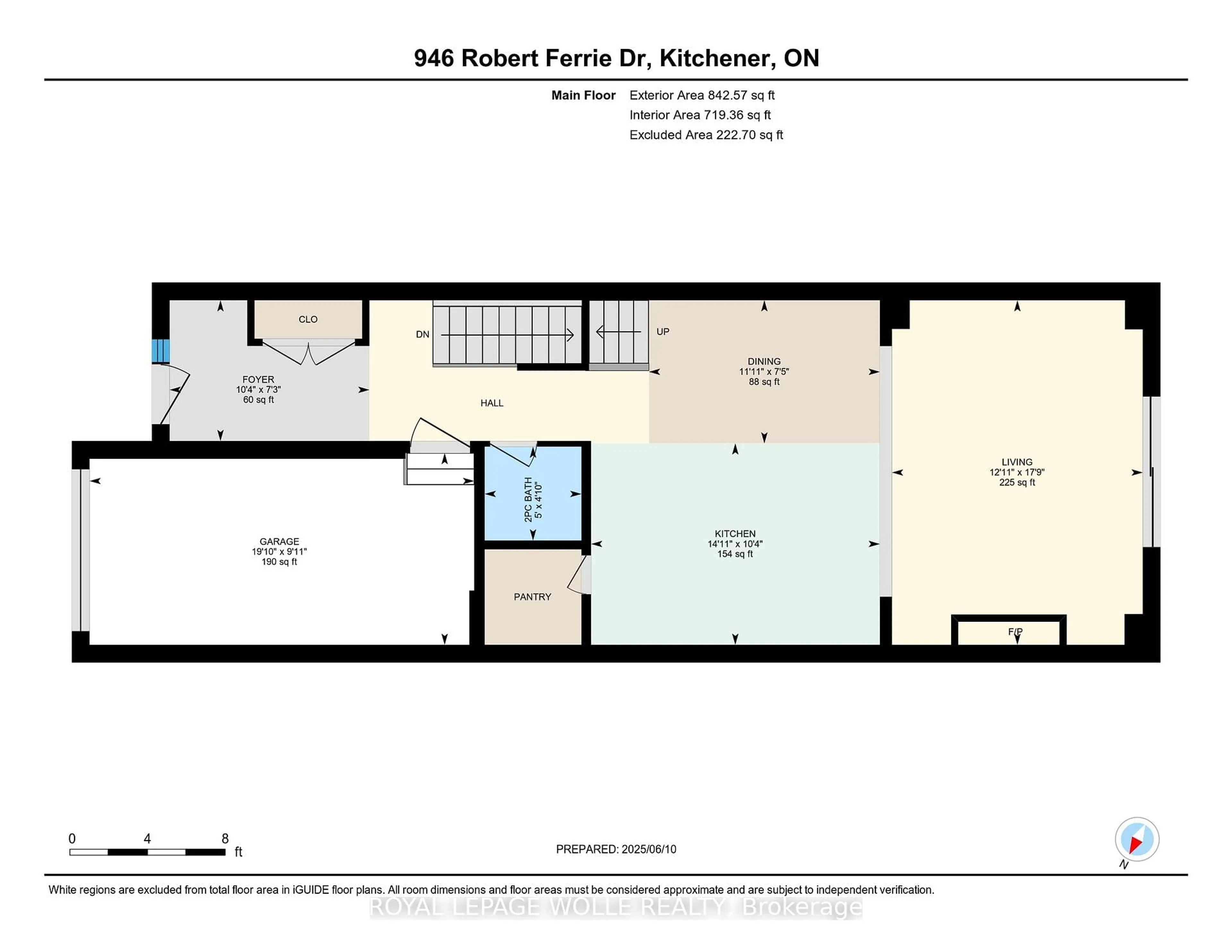Floor plan for 946 Robert Ferrie Dr, Kitchener Ontario N2R 0P9
